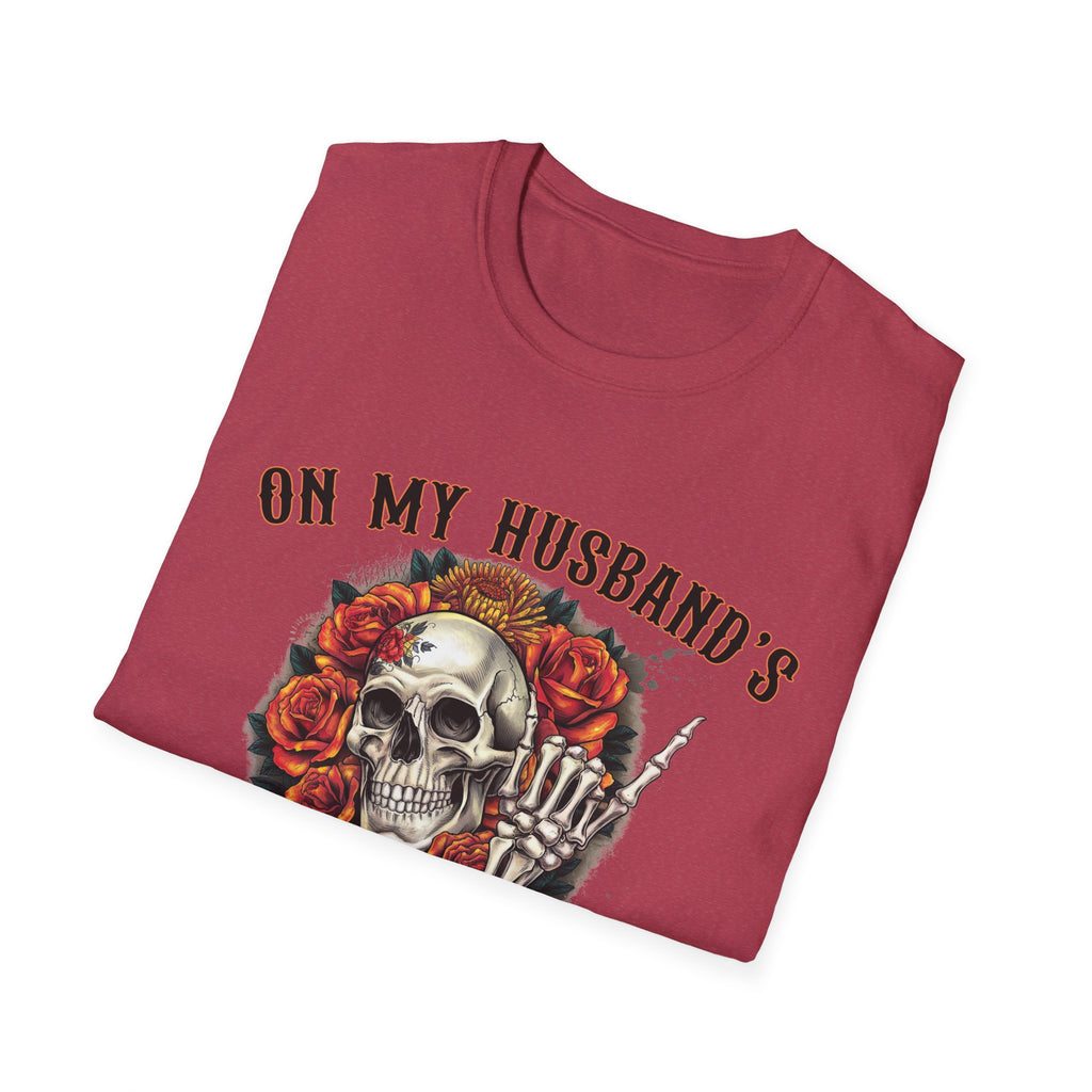 On My Husband's Last Nerve Skull & Roses T‑Shirt