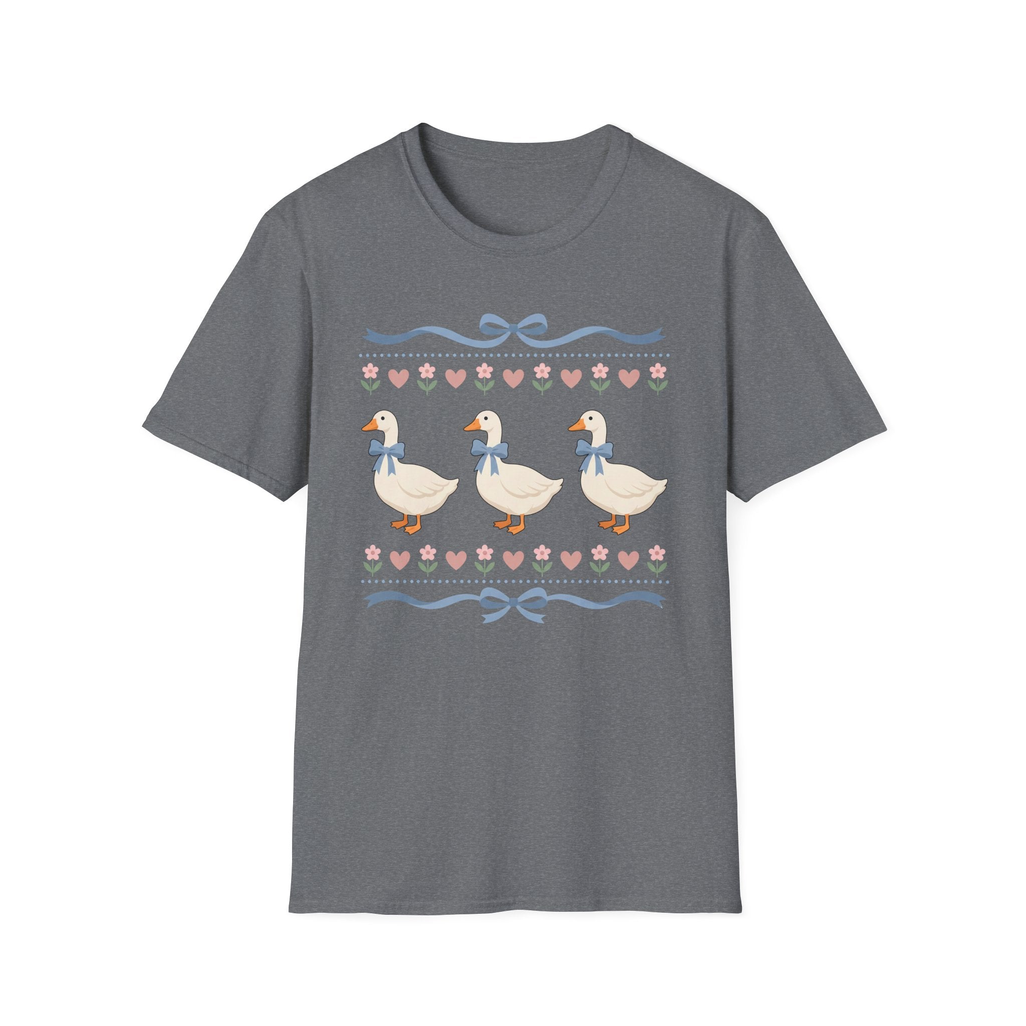 Duck Trio Tee — Cute Pastel Ducks with Bows Spring/Summer Graphic T-Shirt