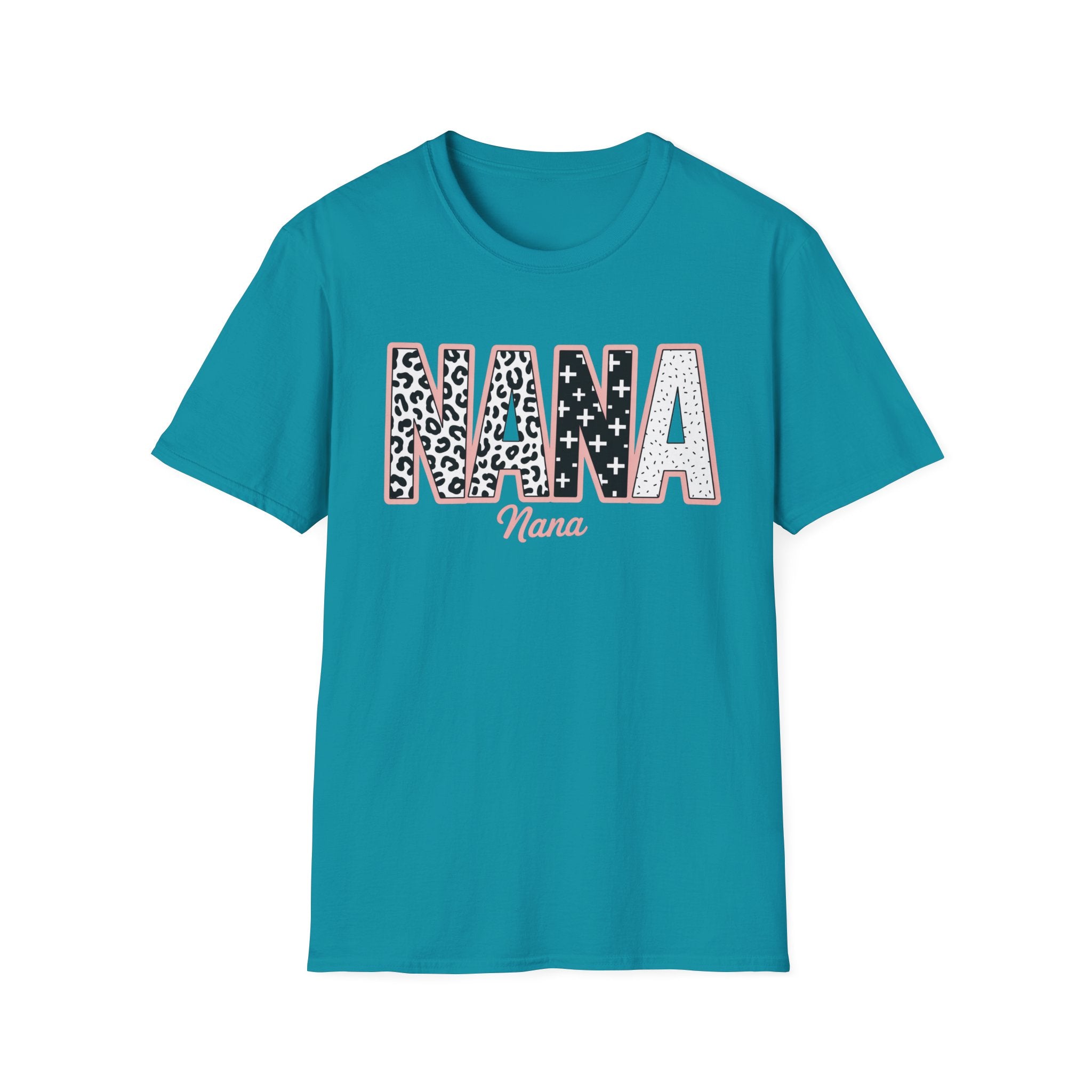 Nana Leopard & Stars T-Shirt — Personalized 'Nana' Graphic Tee for Grandmothers