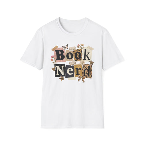 Book Nerd T-Shirt — Vintage Collage Reading Lover Tee