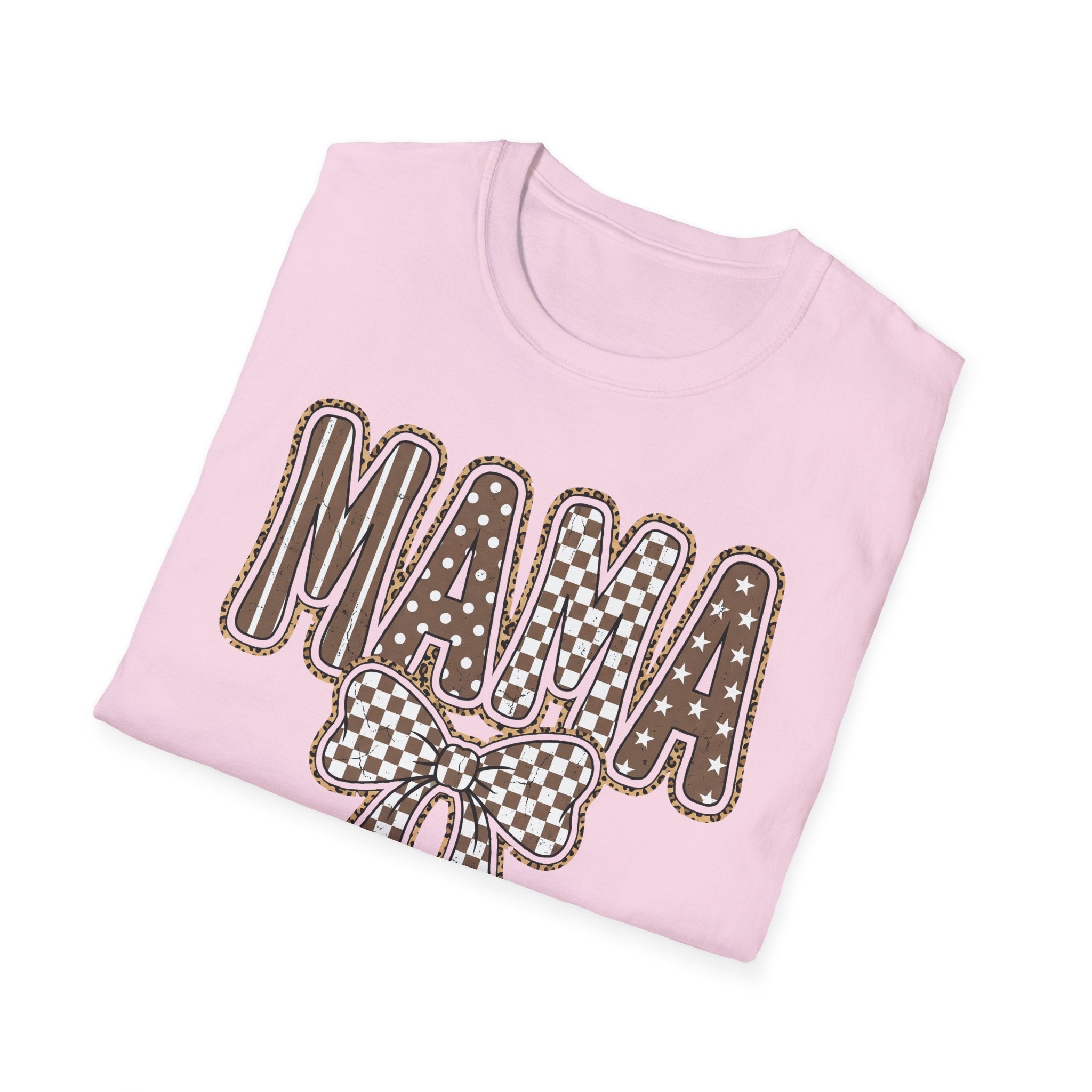 Mama Graphic T-Shirt — Polka Dot Lettering with Bow | Mother’s Day Gift