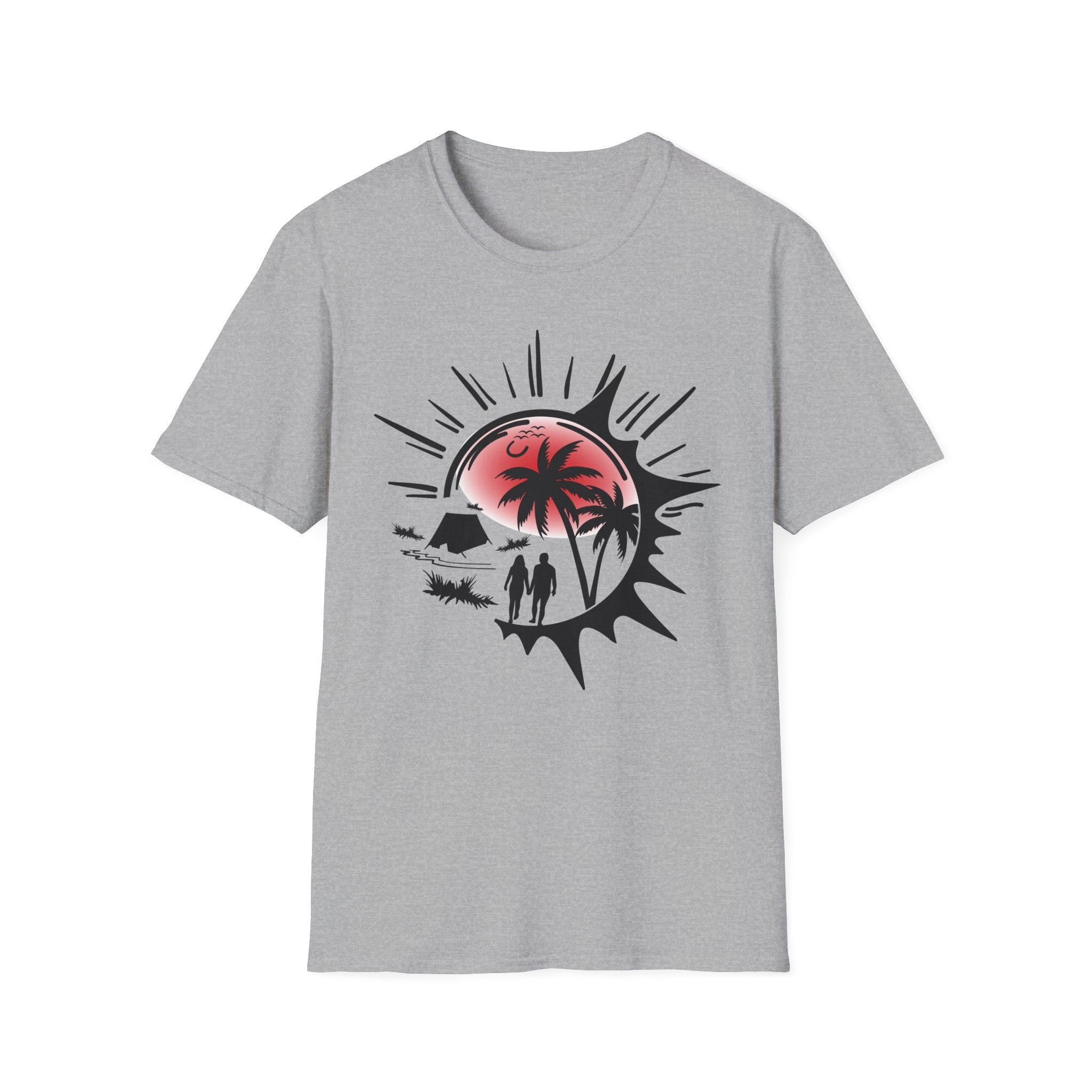 T-Shirt — Tropical Sunset Beach Graphic Tee