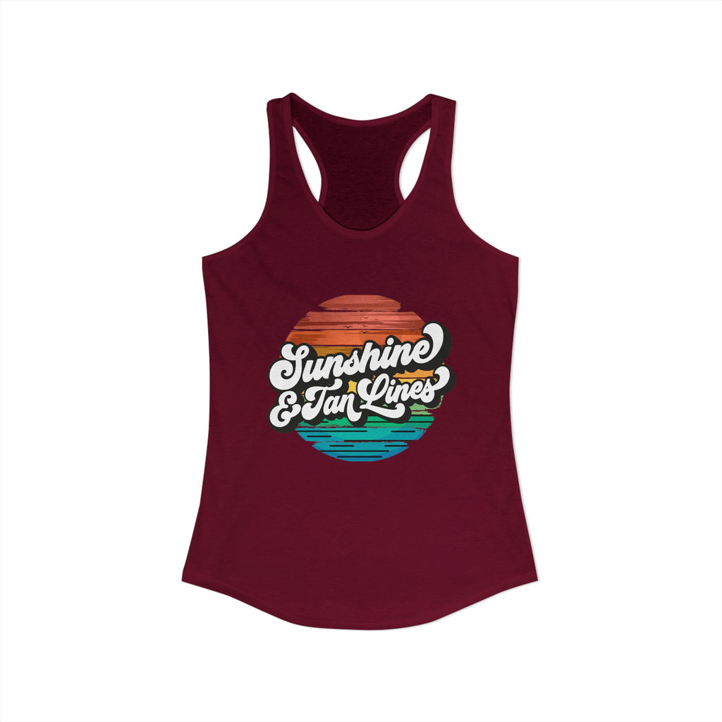 Sunshine & Tan Lines -- Women's Ideal Racerback Tank