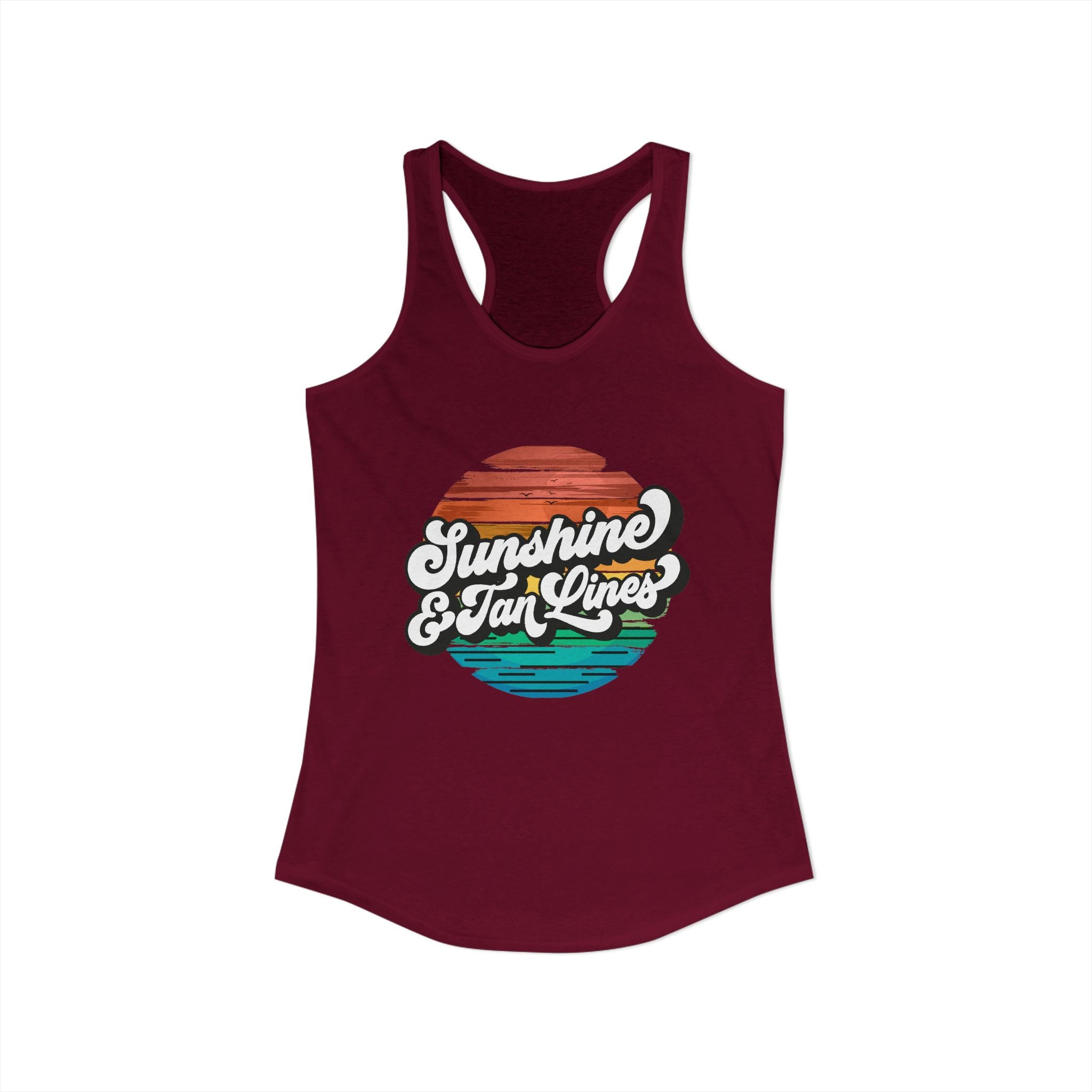 Sunshine & Tan Lines -- Women's Ideal Racerback Tank