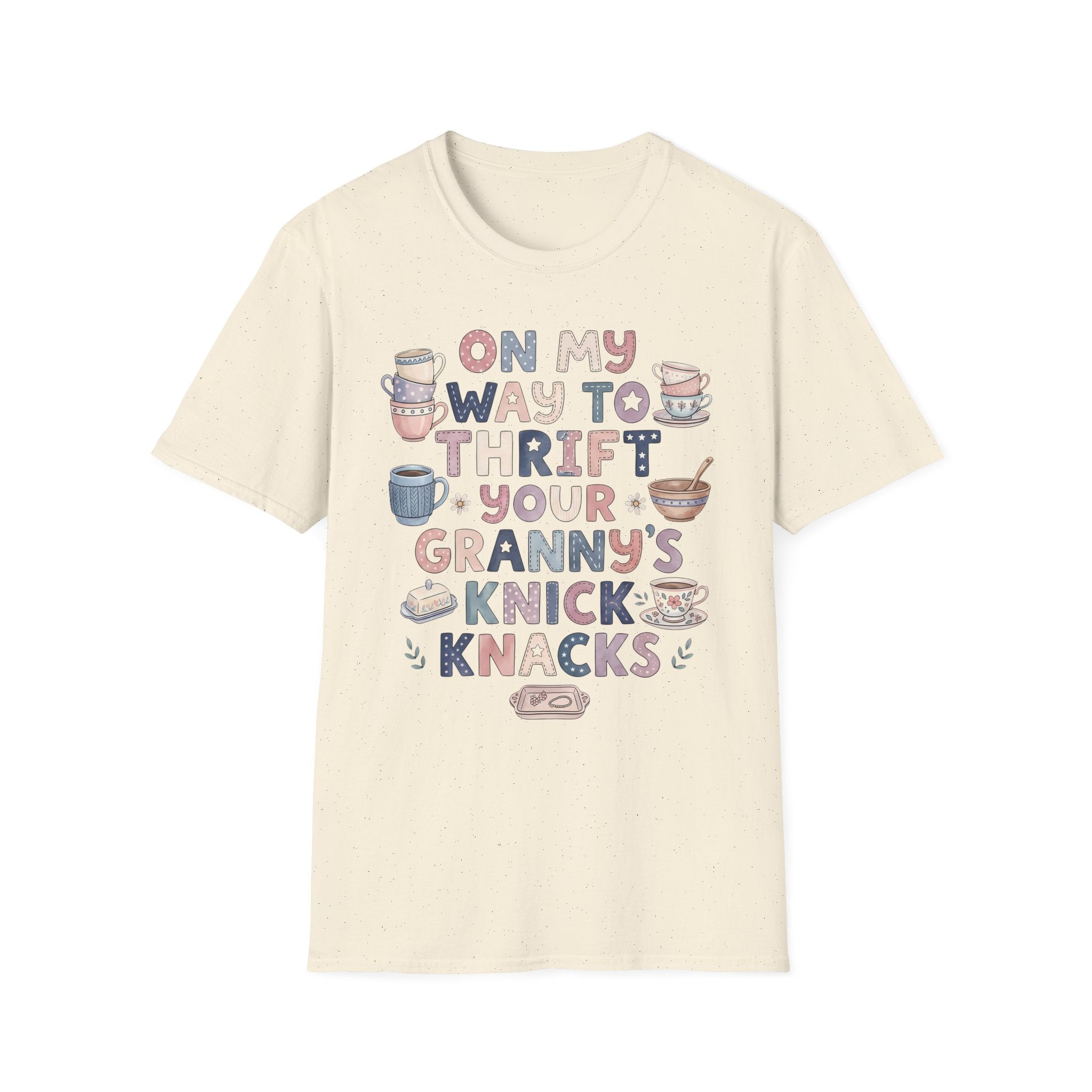 Thrifted Finds Tee — “On My Way to Thrift Your Granny’s Knick Knacks” Vintage Coffee Graphic T-Shirt