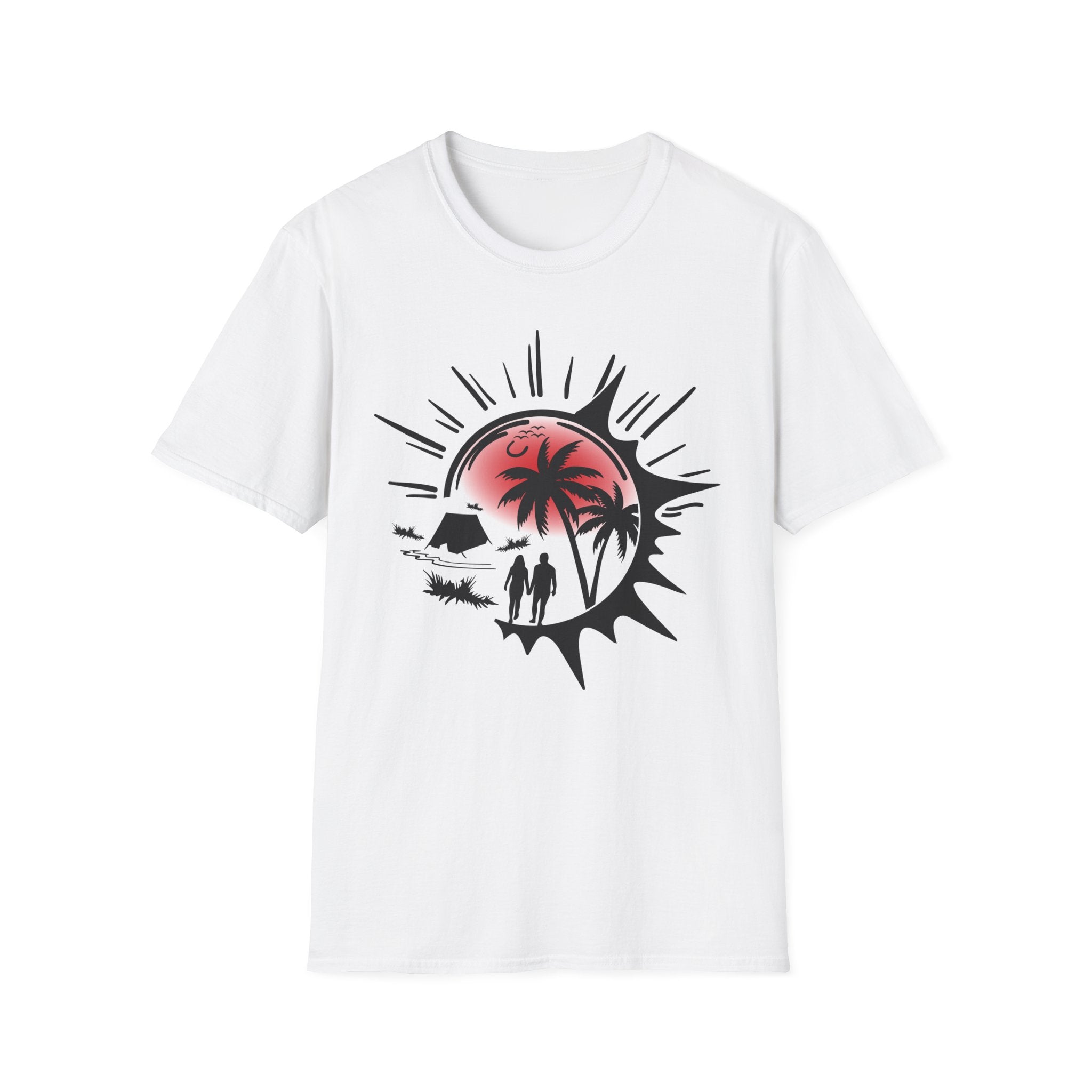 T-Shirt — Tropical Sunset Beach Graphic Tee