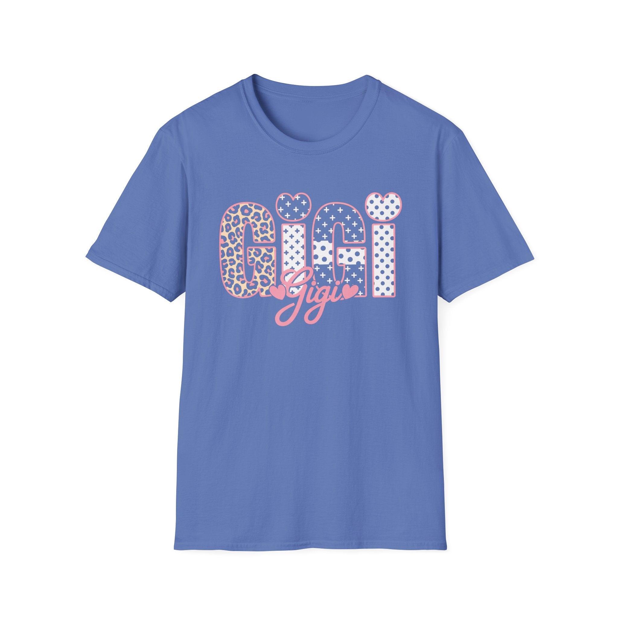 Gigi Floral Heart Tee — Pink 'Gigi' Script Grandmother T-Shirt