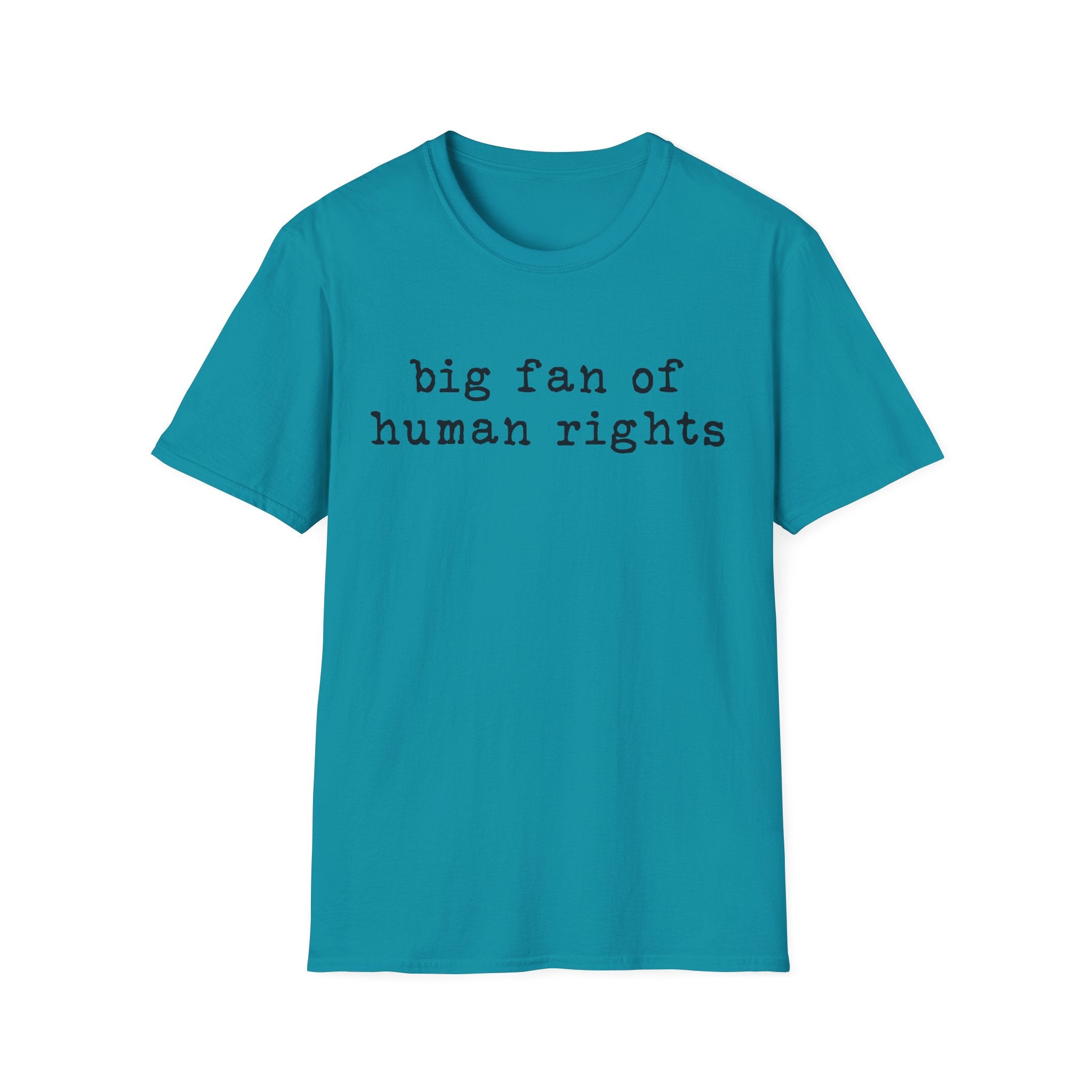 Human Rights T-Shirt - "big fan of human rights" Minimalist Tee