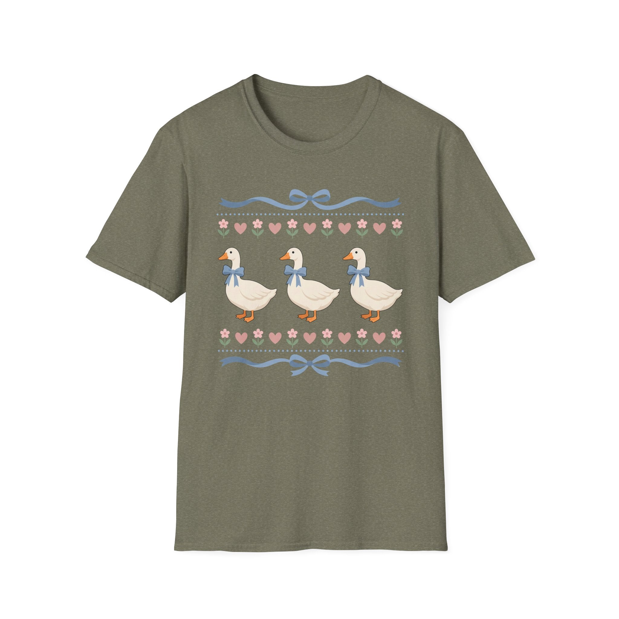 Duck Trio Tee — Cute Pastel Ducks with Bows Spring/Summer Graphic T-Shirt