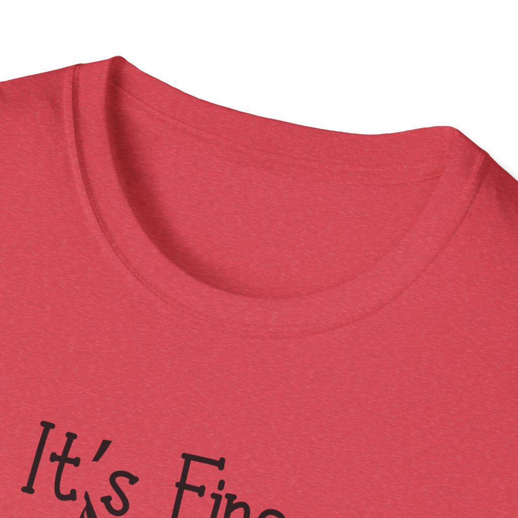 It's Fine Cat T-Shirt — Funny Grunge Cat Graphic Tee ("It's Fine I'm Fine Everything Is Fine")