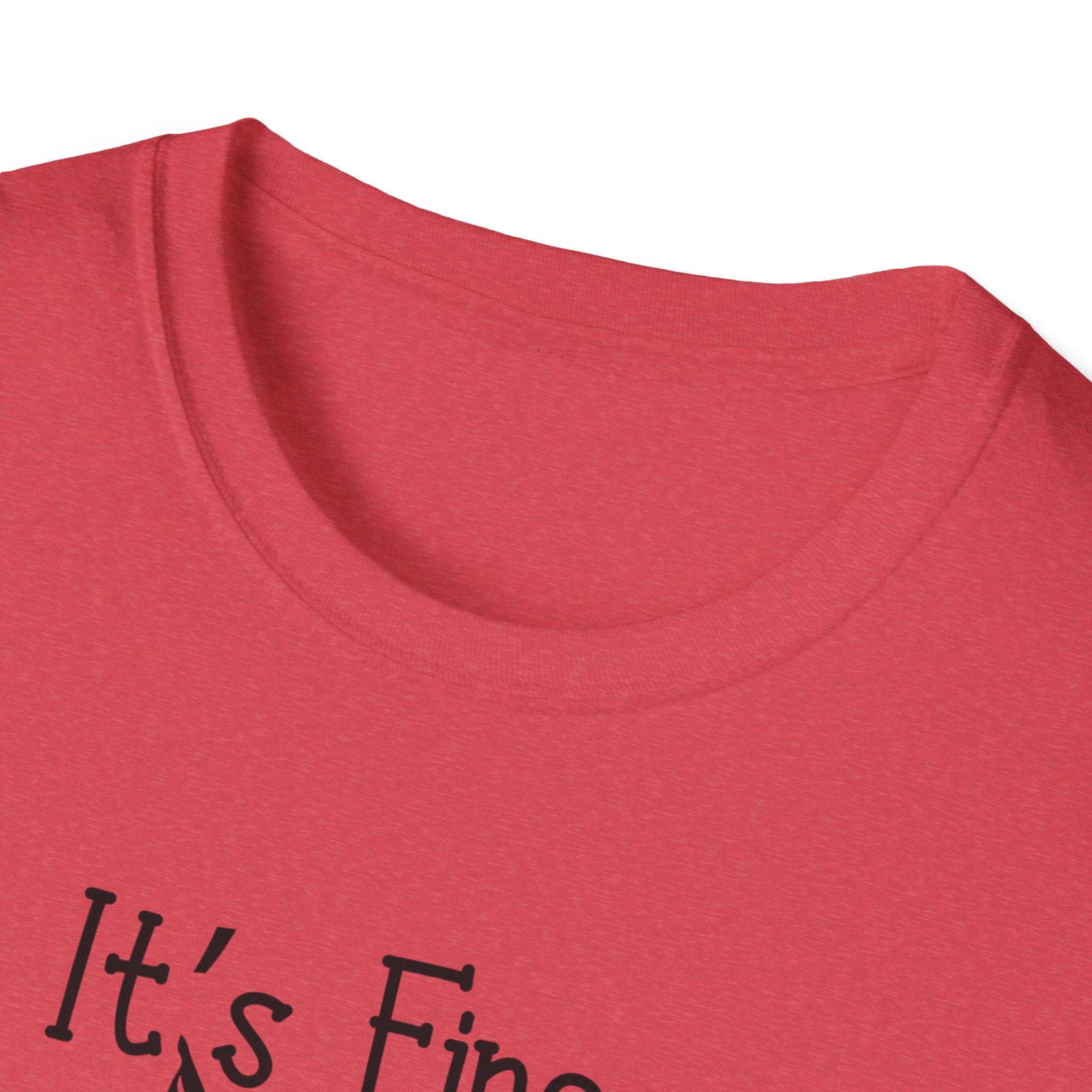 It's Fine Cat T-Shirt — Funny Grunge Cat Graphic Tee ("It's Fine I'm Fine Everything Is Fine")