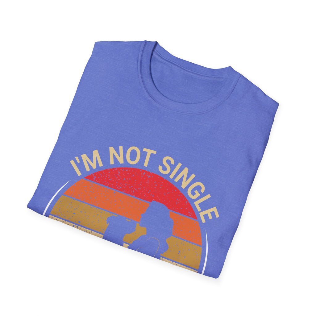I’m Not Single I Have A Dog T-Shirt — Retro Sunset Dog Lover Tee