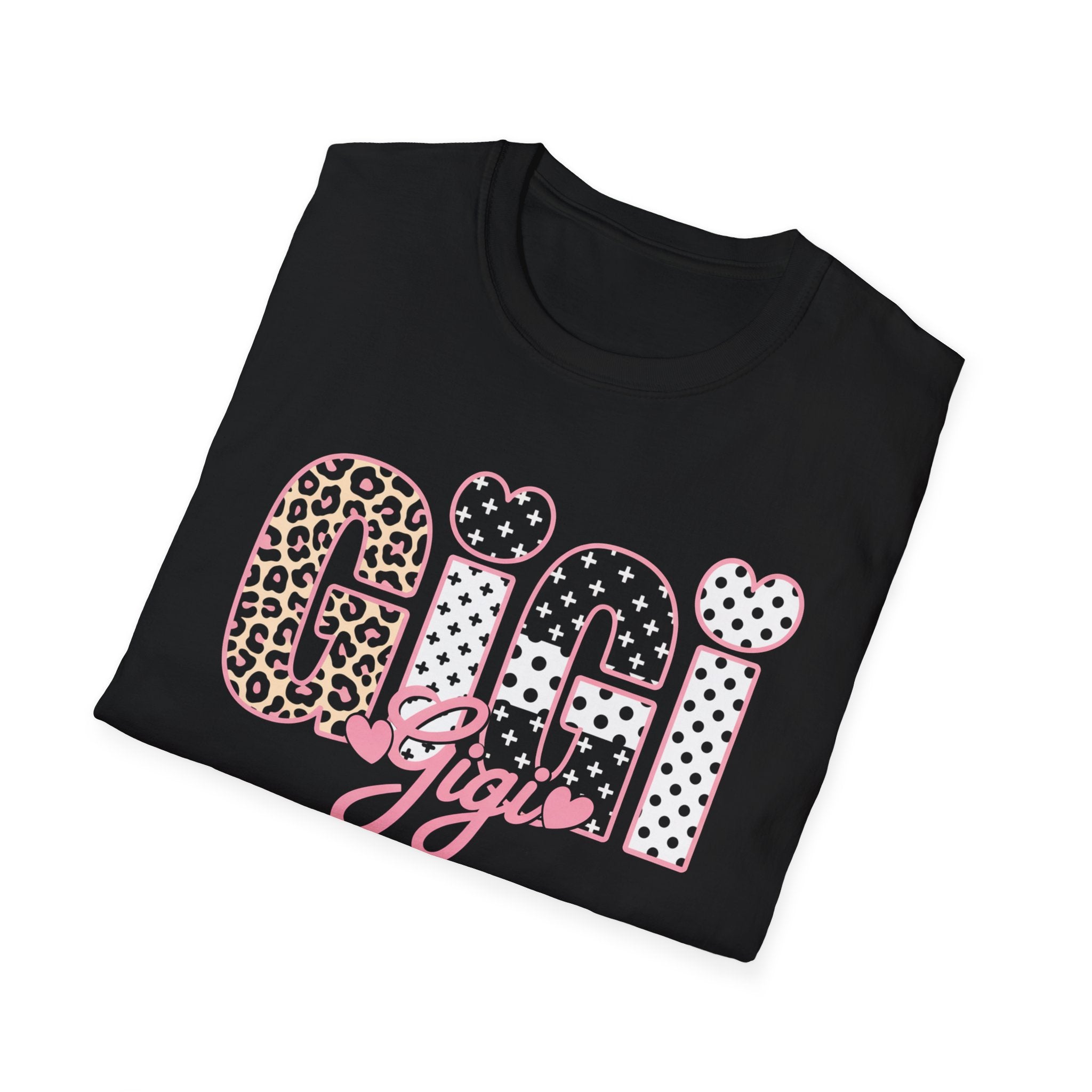 Gigi Floral Heart Tee — Pink 'Gigi' Script Grandmother T-Shirt