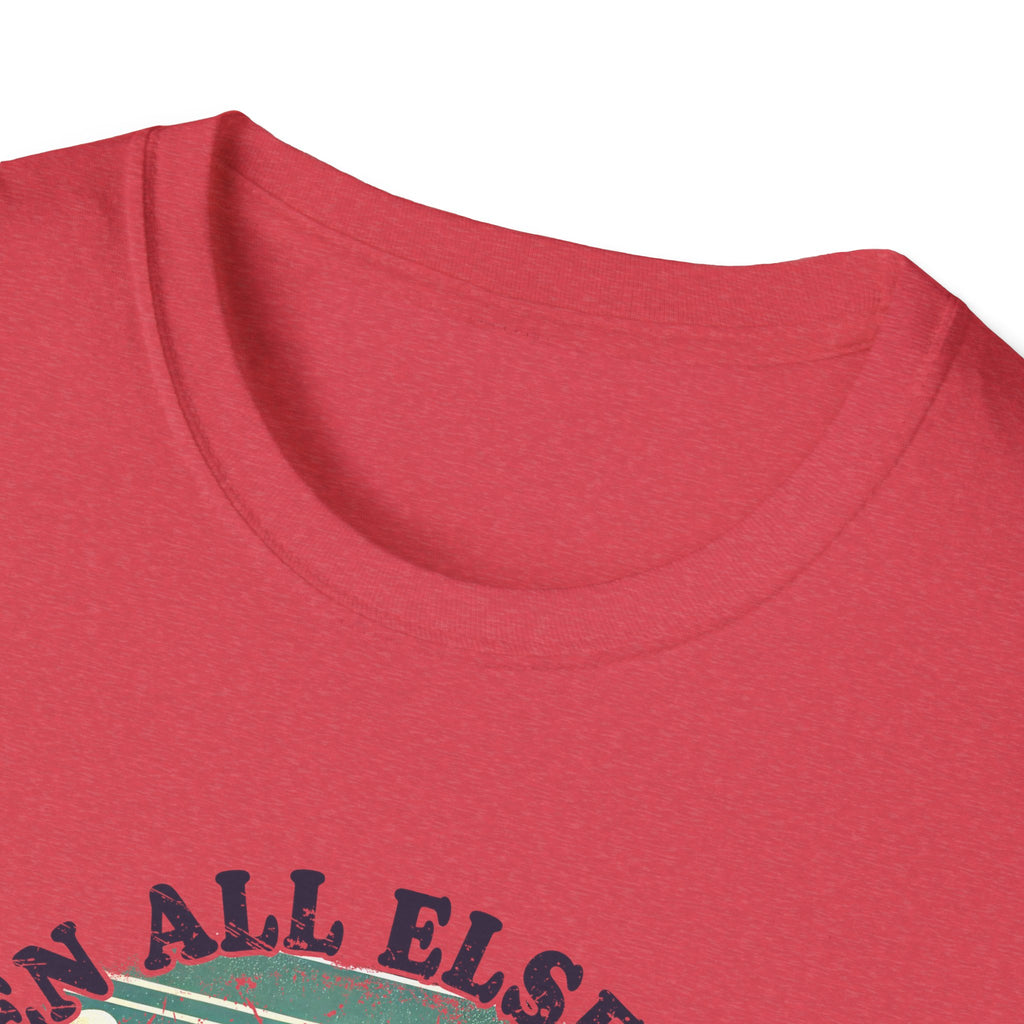 Faith-Based Graphic T-Shirt — "When All Else Fails, God Doesn't" Desert Sunset Design