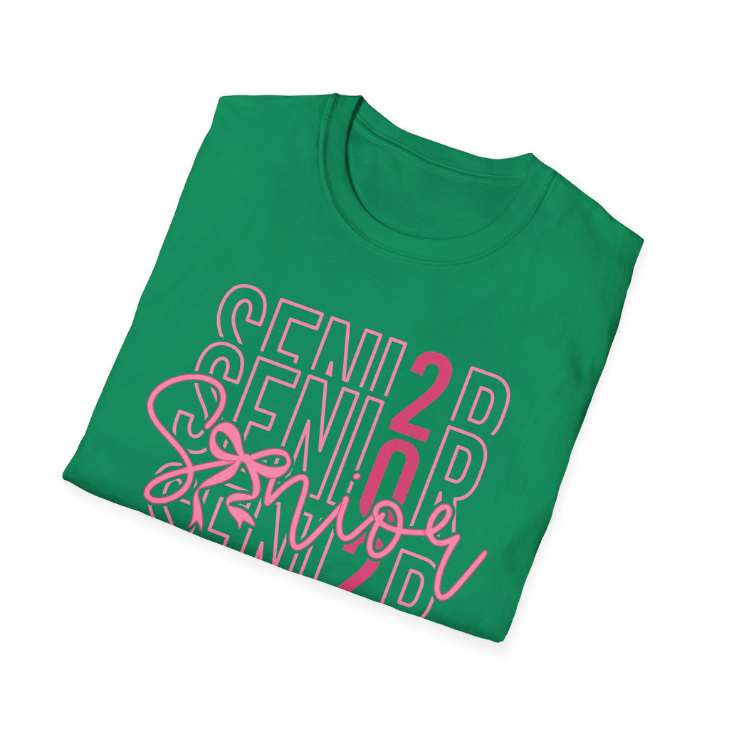 Senior 2026 T-Shirt — Pink Script Graduation Tee