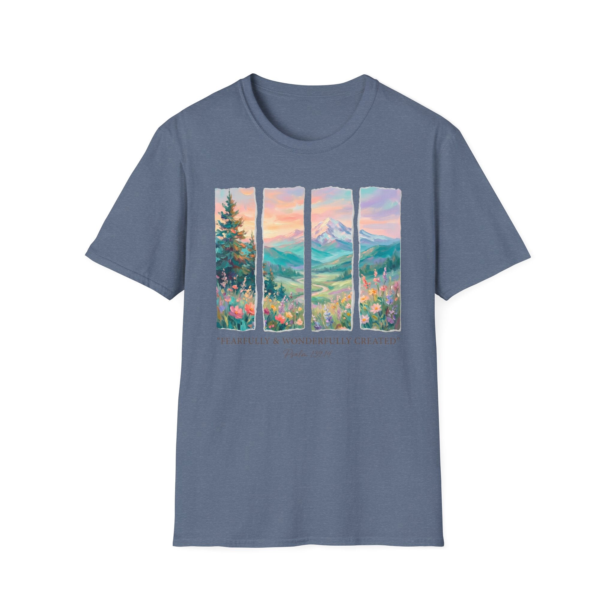 Mountain Sunrise Scenic T-Shirt – "The World Is A Wonderful Place" Nature Tee