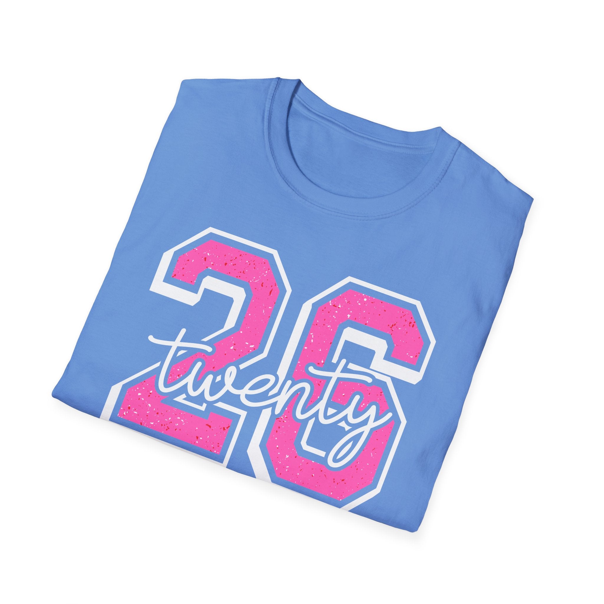 Senior Class of 26 T-Shirt — "twenty 26" Pink Varsity Senior Tee