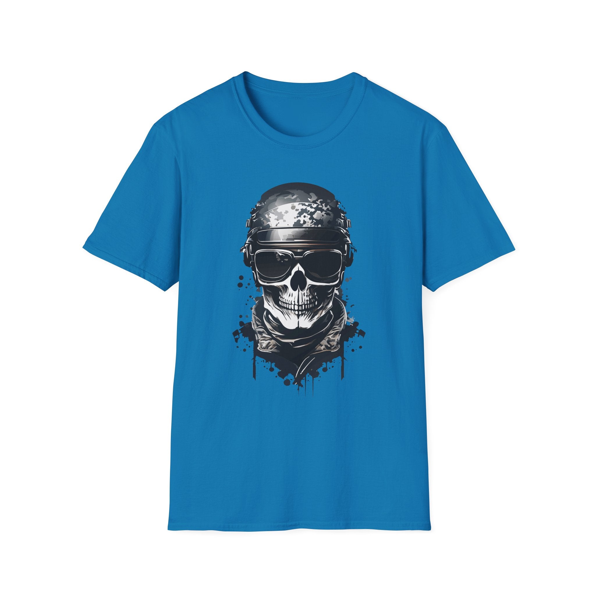 Skull Soldier Graphic T-Shirt — Tactical Skull Helmet Design