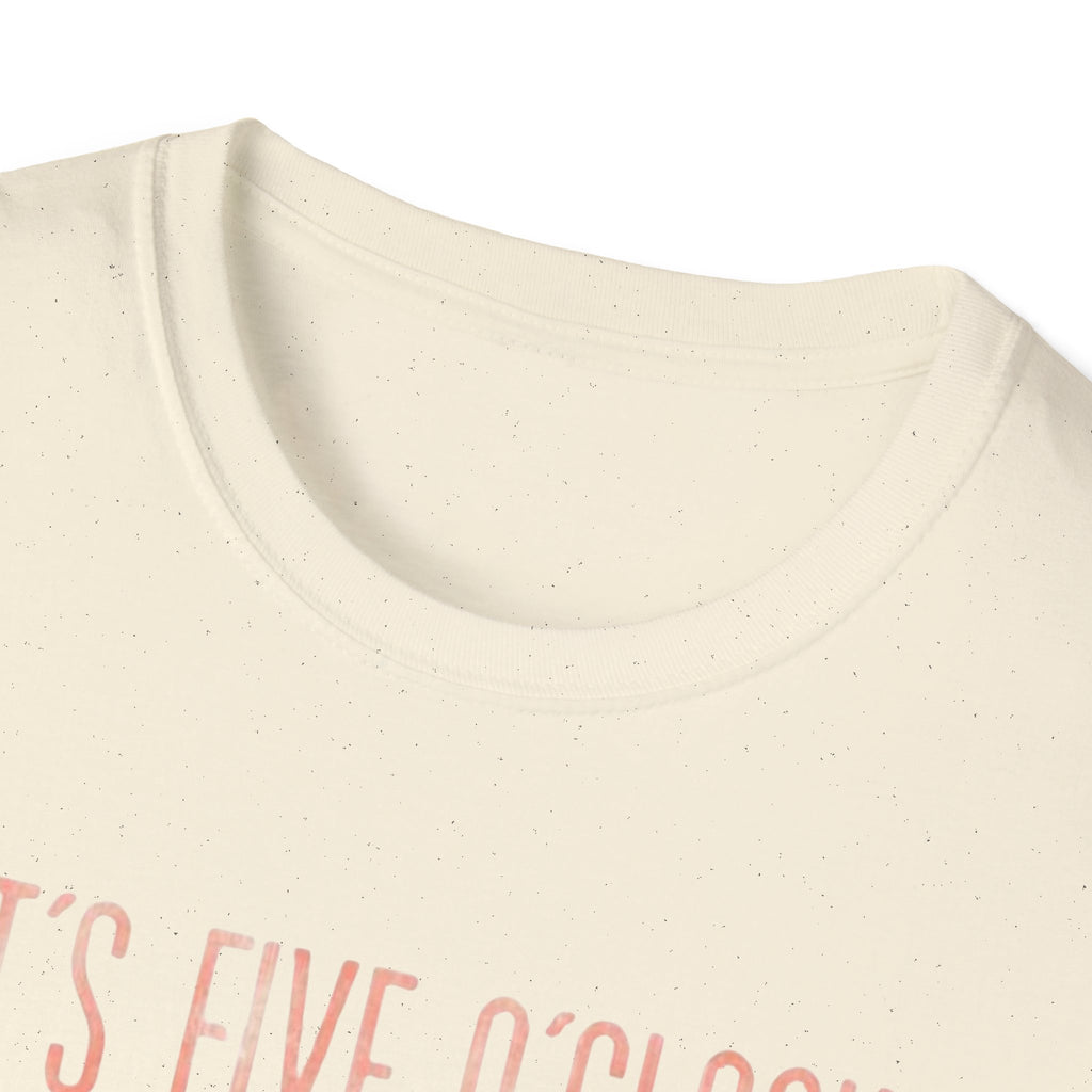 T-Shirt: "It’s Five O’Clock Somewhere" Pastel Vacation Tee