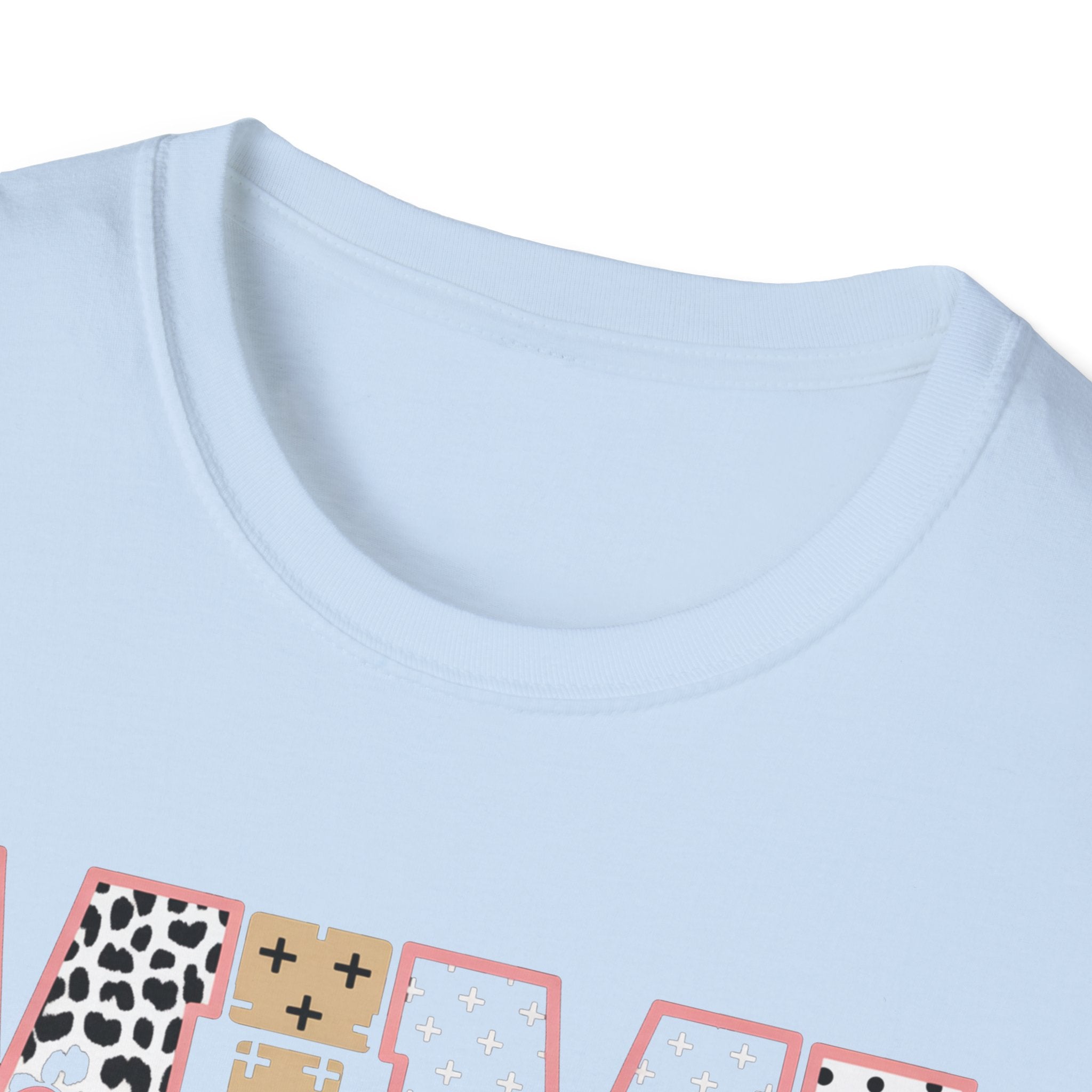 Mimi Leopard Patchwork T‑Shirt — Cute Floral & Animal Print "Mimi" Graphic Tee