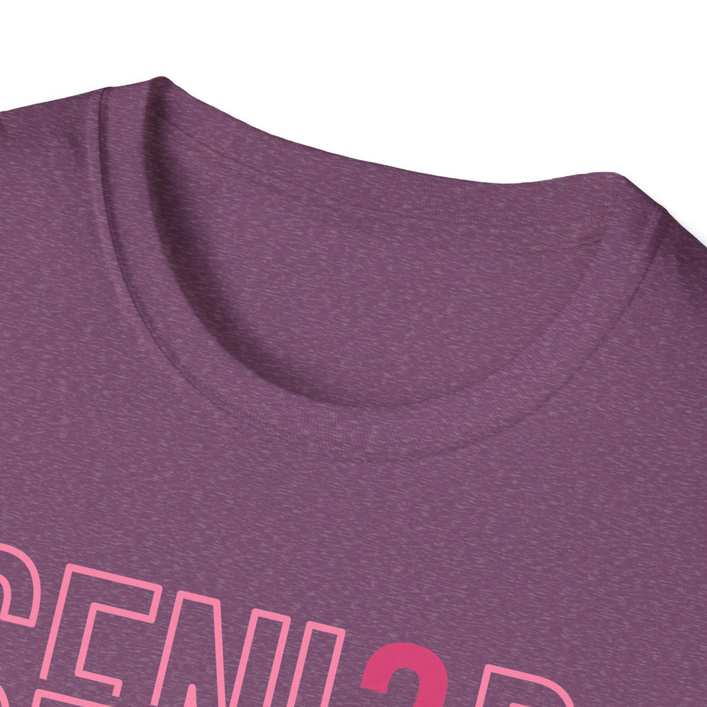 Senior 2026 T-Shirt — Pink Script Graduation Tee