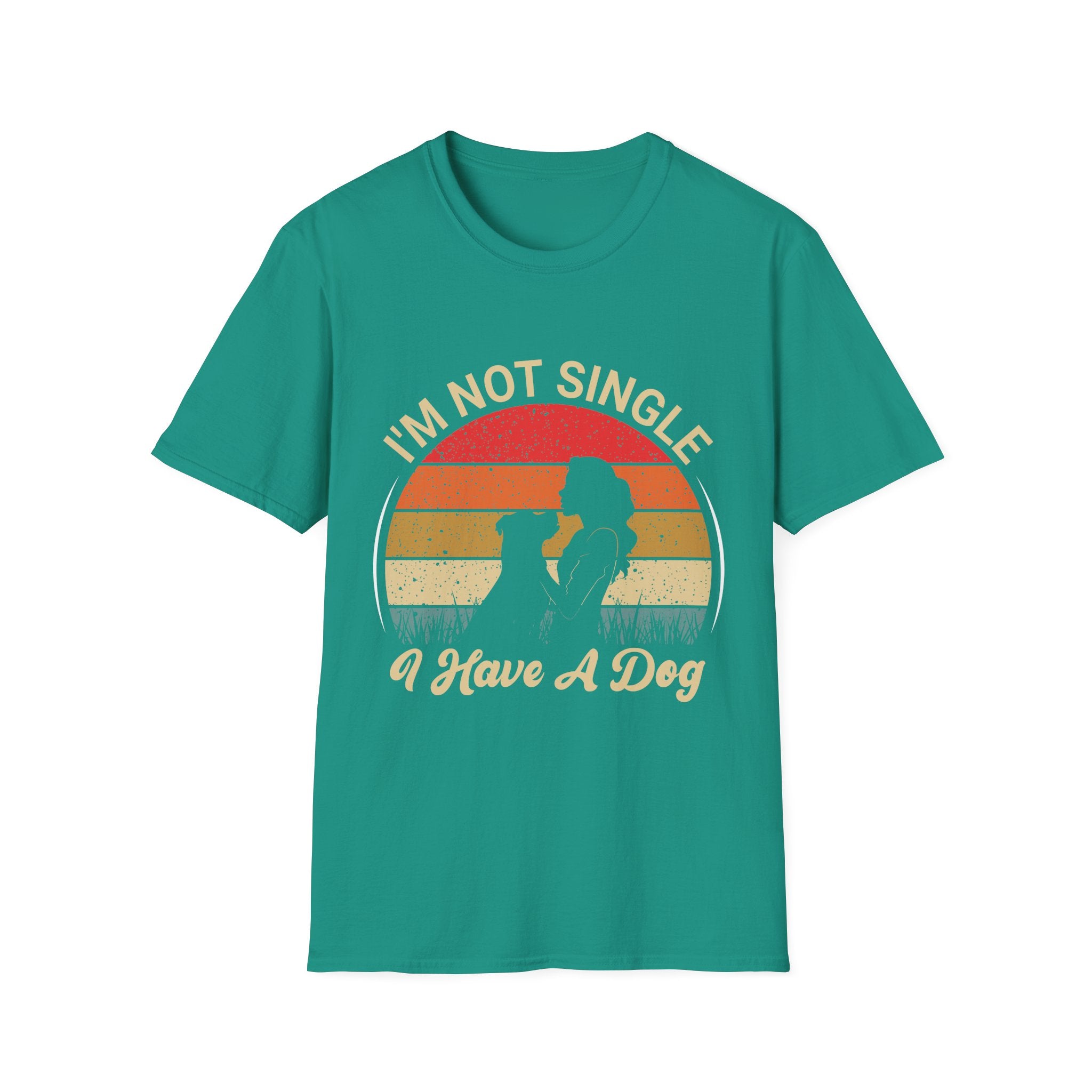 I’m Not Single I Have A Dog T-Shirt — Retro Sunset Dog Lover Tee