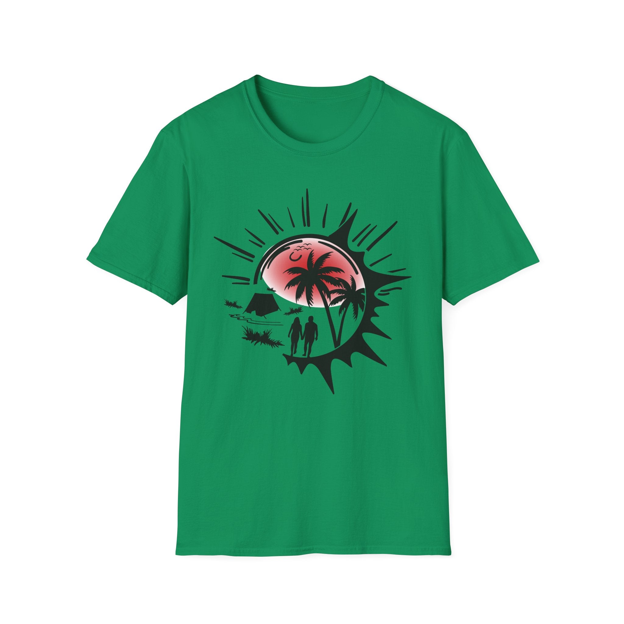 T-Shirt — Tropical Sunset Beach Graphic Tee