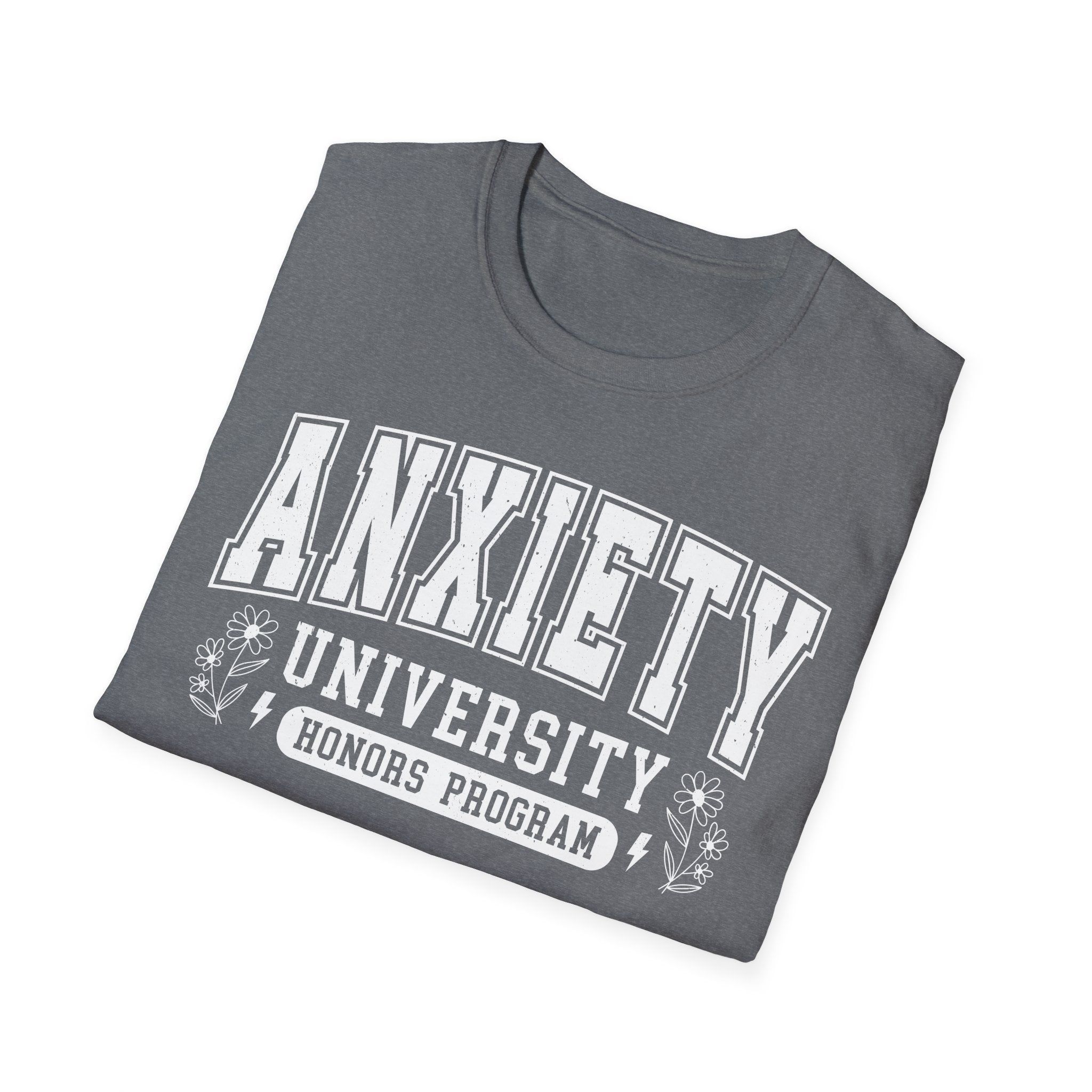 Anxiety University T-Shirt – "Anxiety University Honors Program" College Style Tee