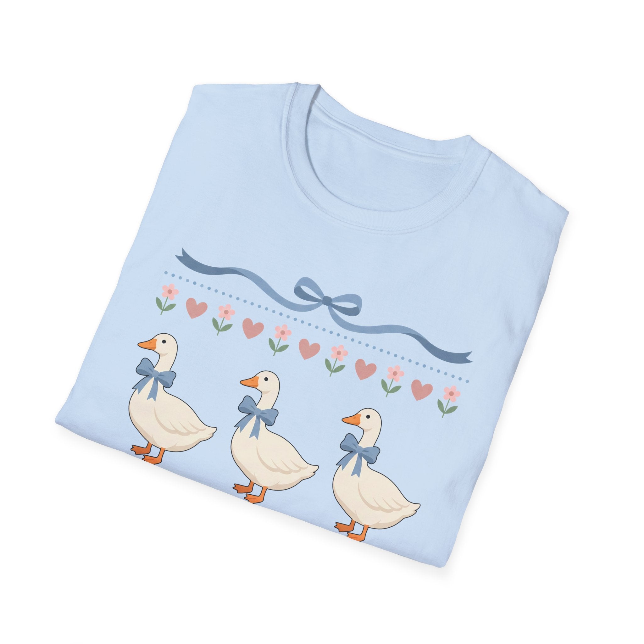 Duck Trio Tee — Cute Pastel Ducks with Bows Spring/Summer Graphic T-Shirt