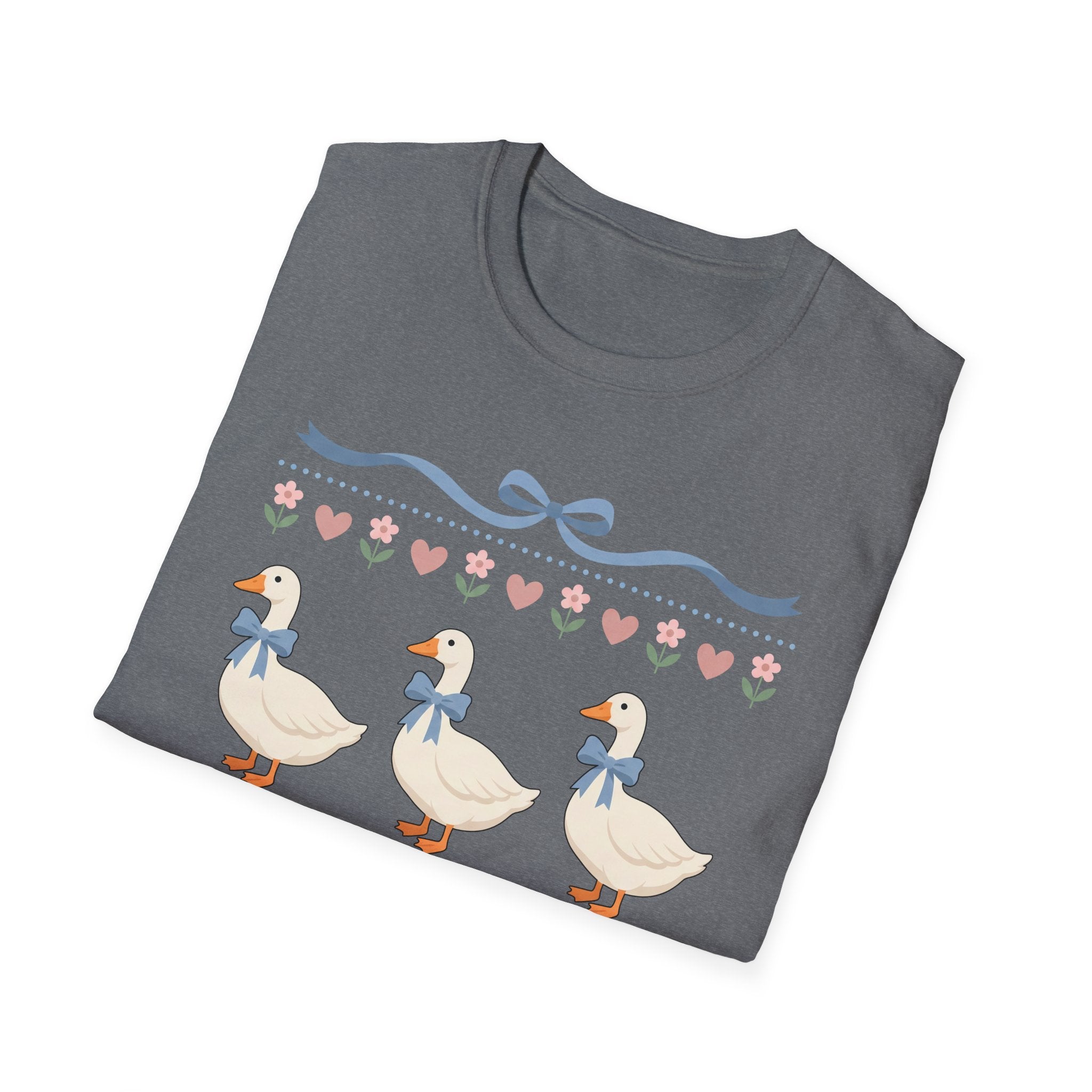 Duck Trio Tee — Cute Pastel Ducks with Bows Spring/Summer Graphic T-Shirt