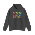 Autism Awareness Hoodie — Rainbow Puzzle Bows Design
