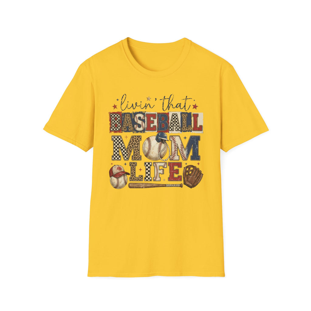 Baseball Mom Life T-Shirt — Livin' That Baseball Mom Life Graphic Tee