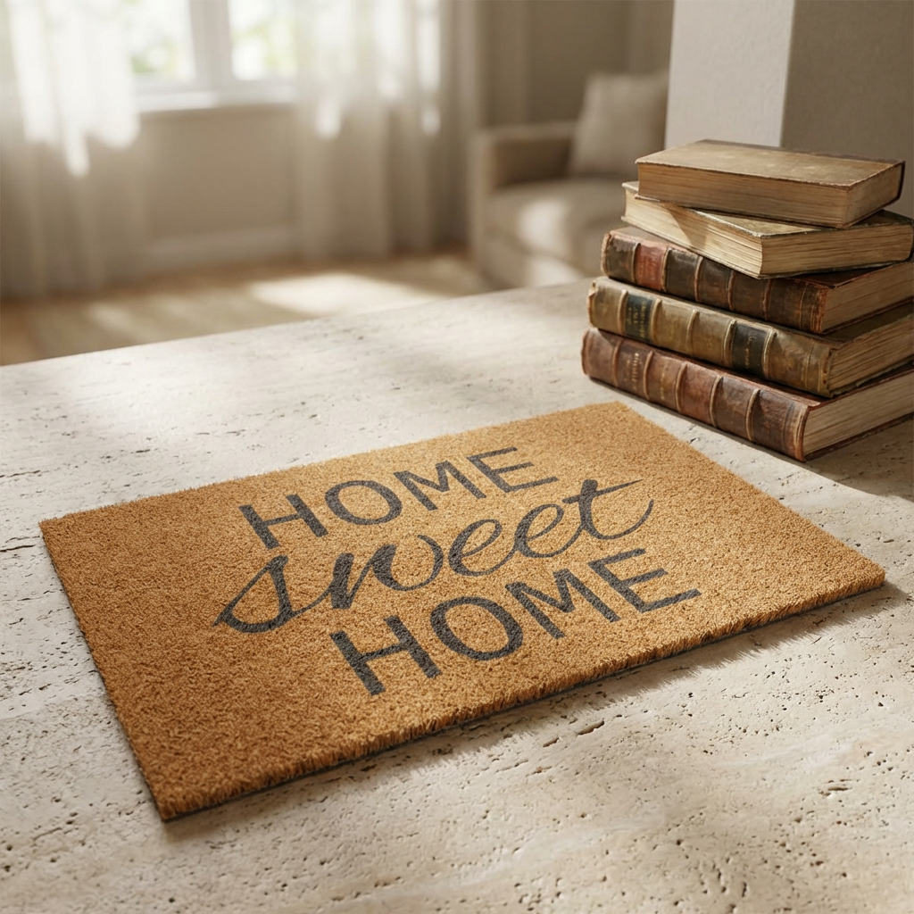 Home Sweet Home Doormat – Cozy Welcome Coir Mat for Entryway