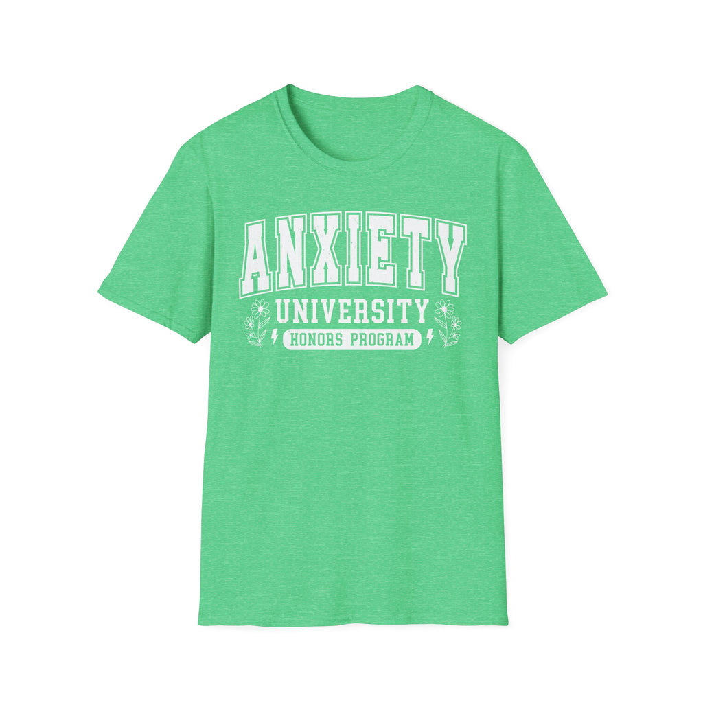 Anxiety University T-Shirt – "Anxiety University Honors Program" College Style Tee