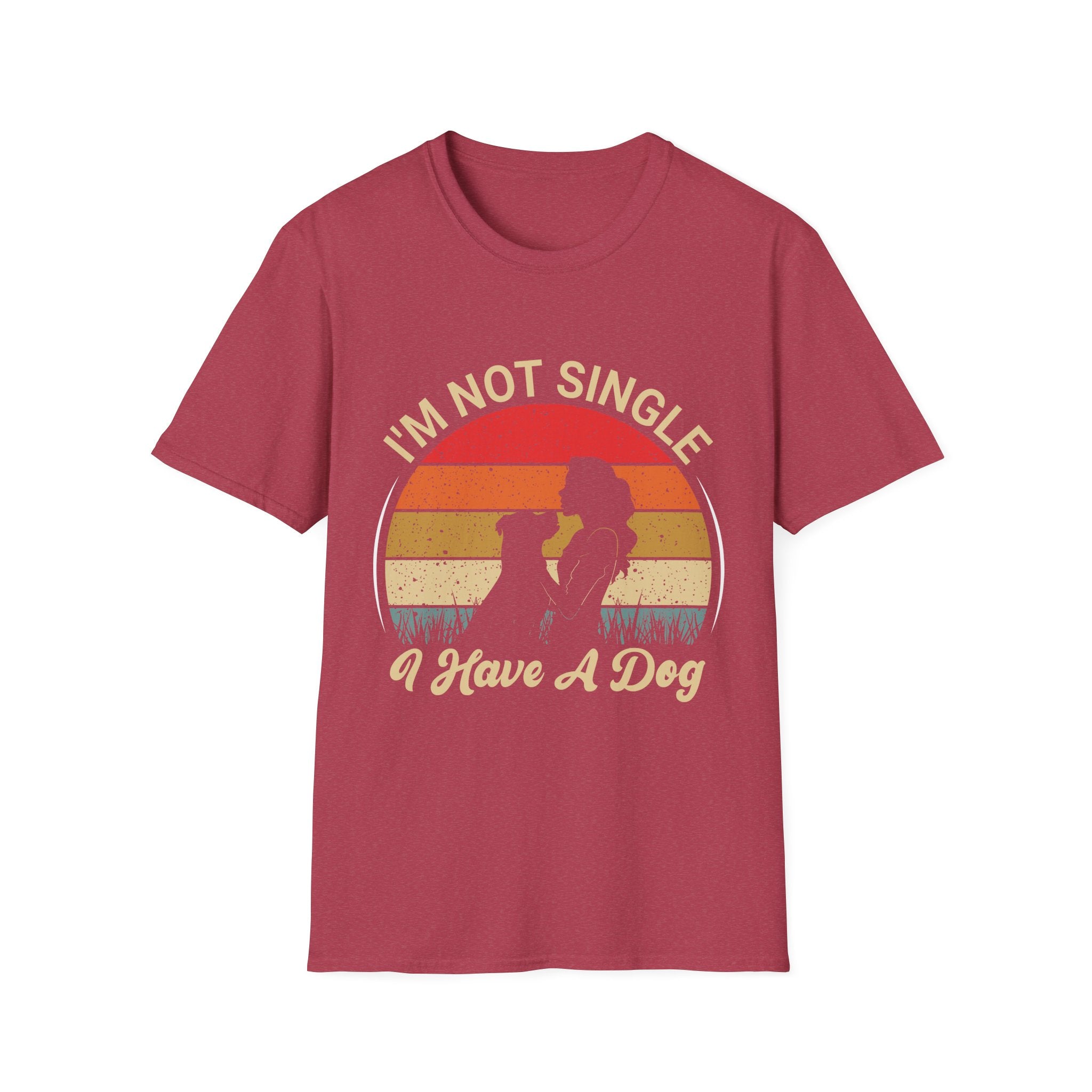 I’m Not Single I Have A Dog T-Shirt — Retro Sunset Dog Lover Tee