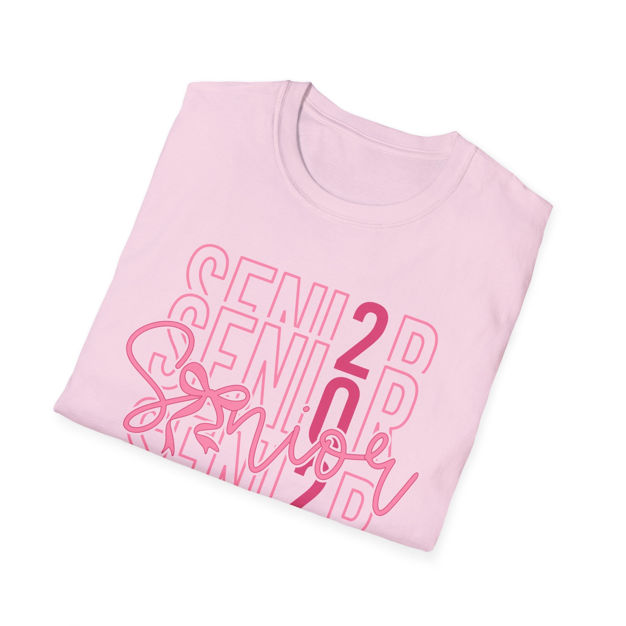 Senior 2026 T-Shirt — Pink Script Graduation Tee