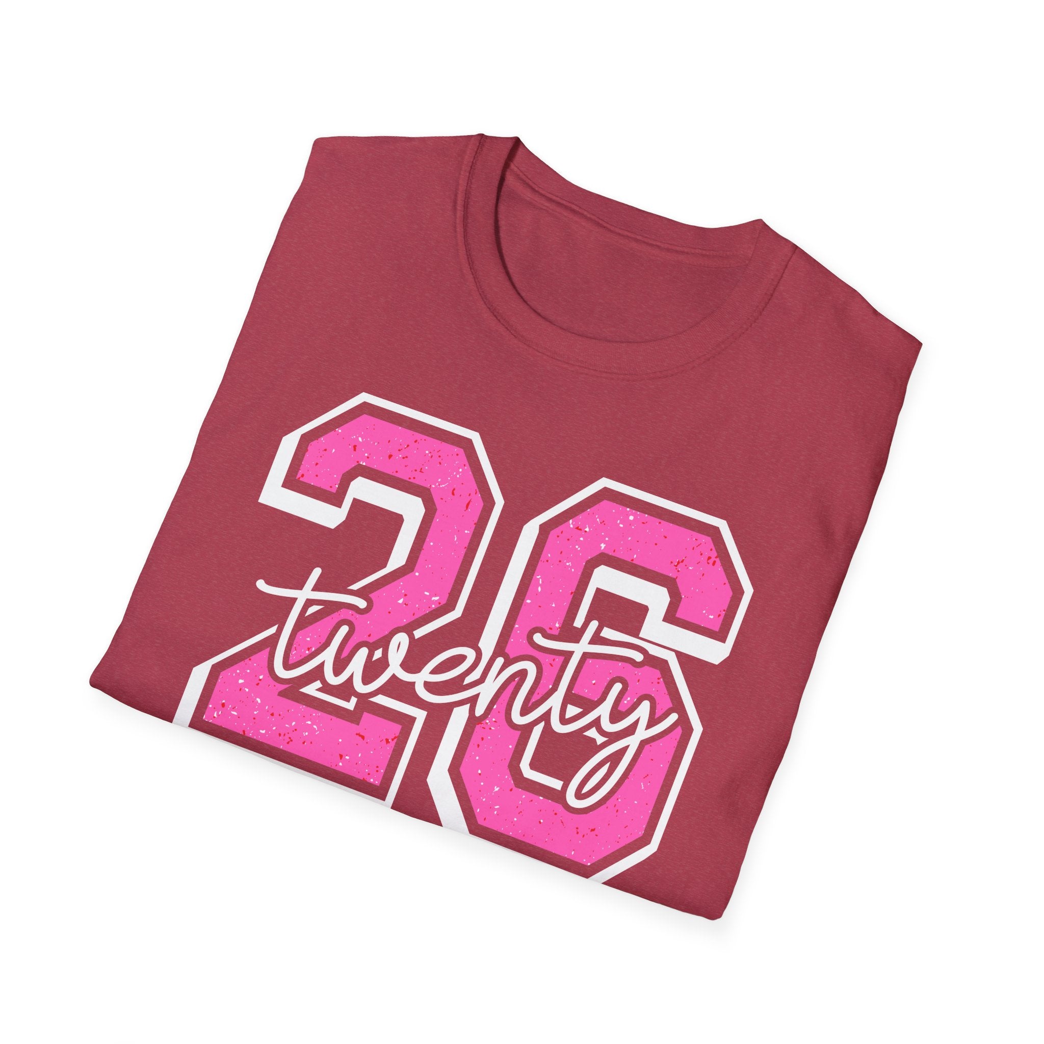 Senior Class of 26 T-Shirt — "twenty 26" Pink Varsity Senior Tee