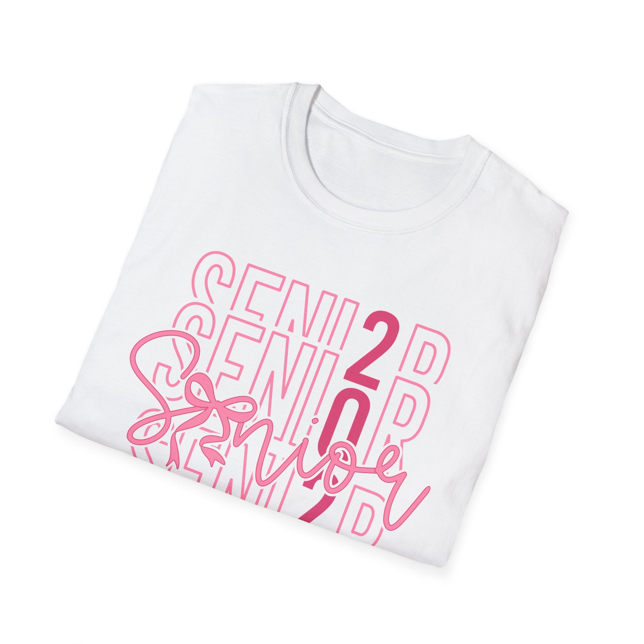 Senior 2026 T-Shirt — Pink Script Graduation Tee