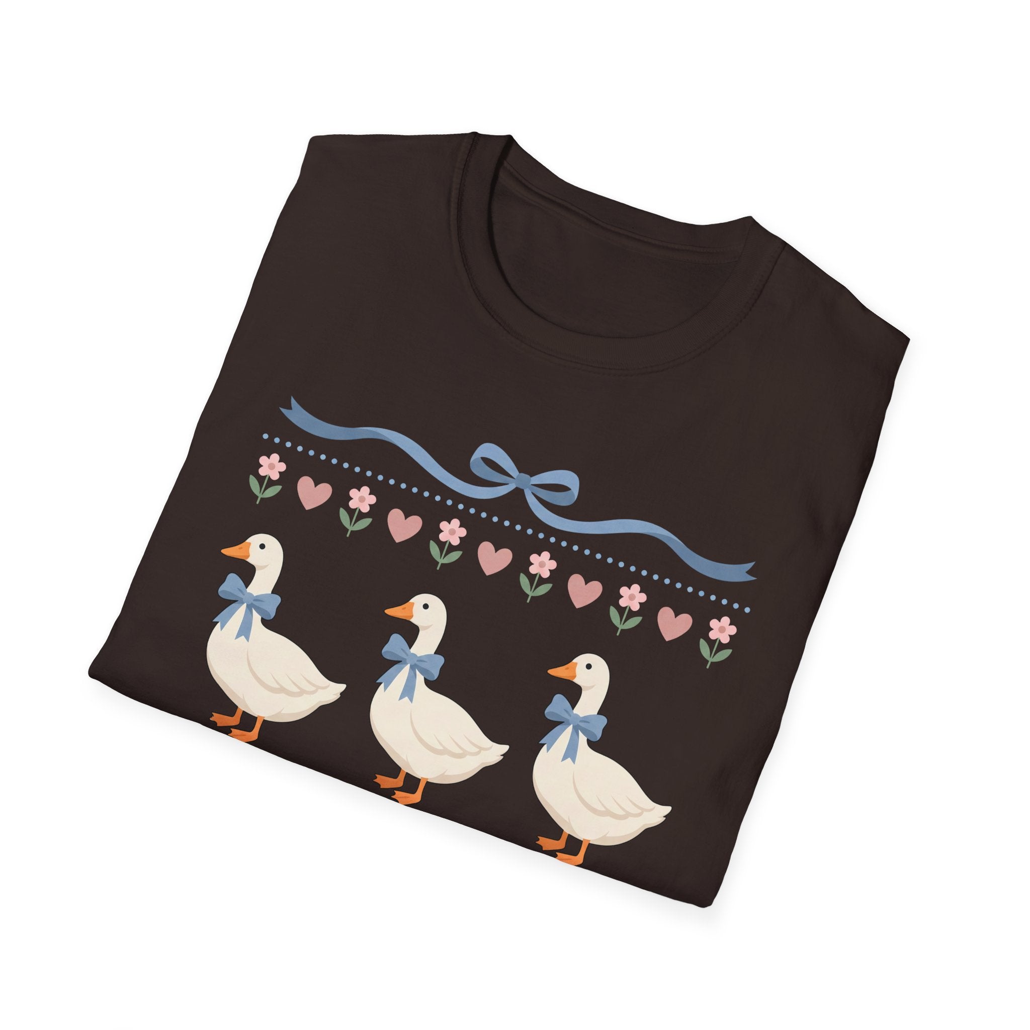 Duck Trio Tee — Cute Pastel Ducks with Bows Spring/Summer Graphic T-Shirt