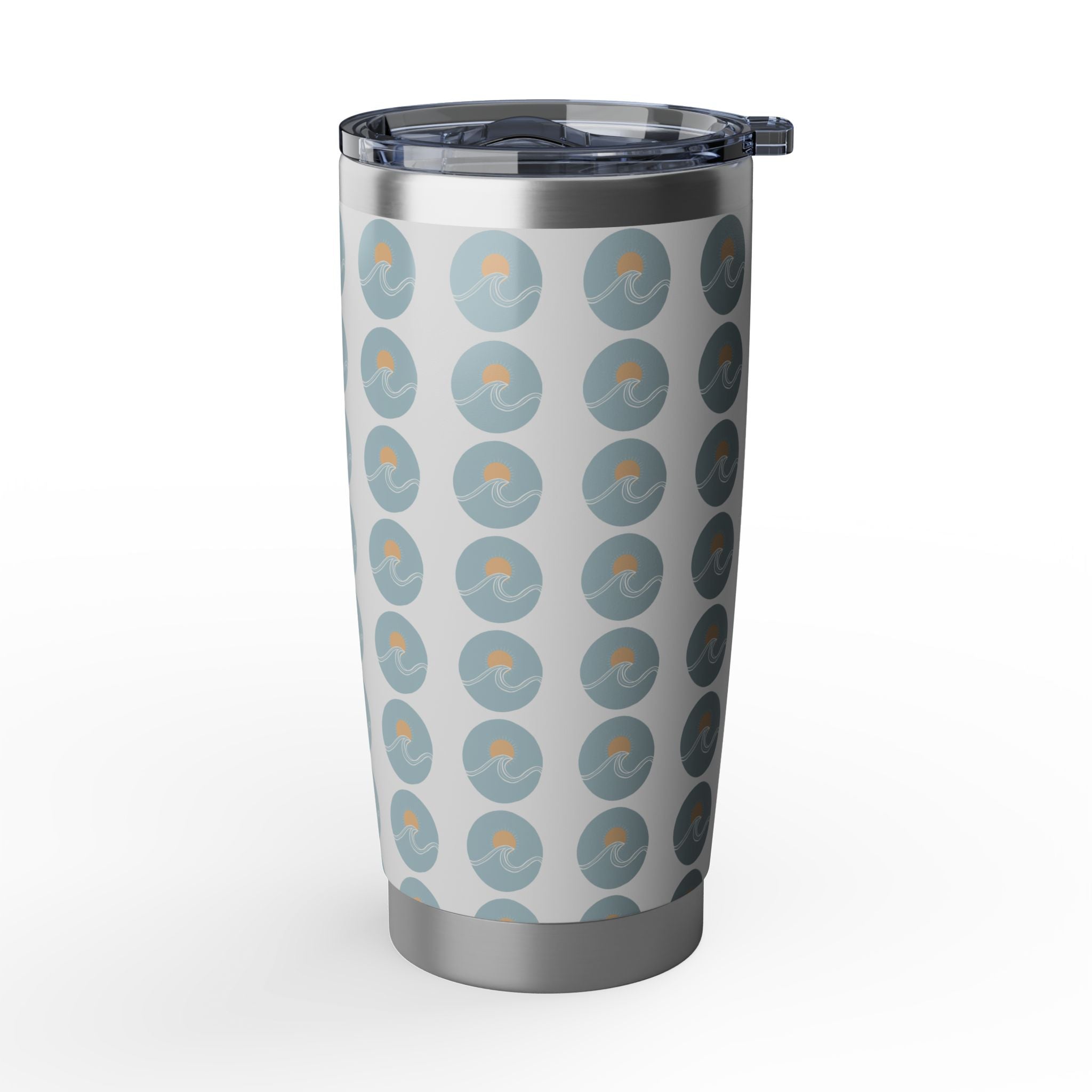 Vagabond 20oz Tumbler — Travel Stainless Steel Insulated Cup with Retro Compass Dot Pattern