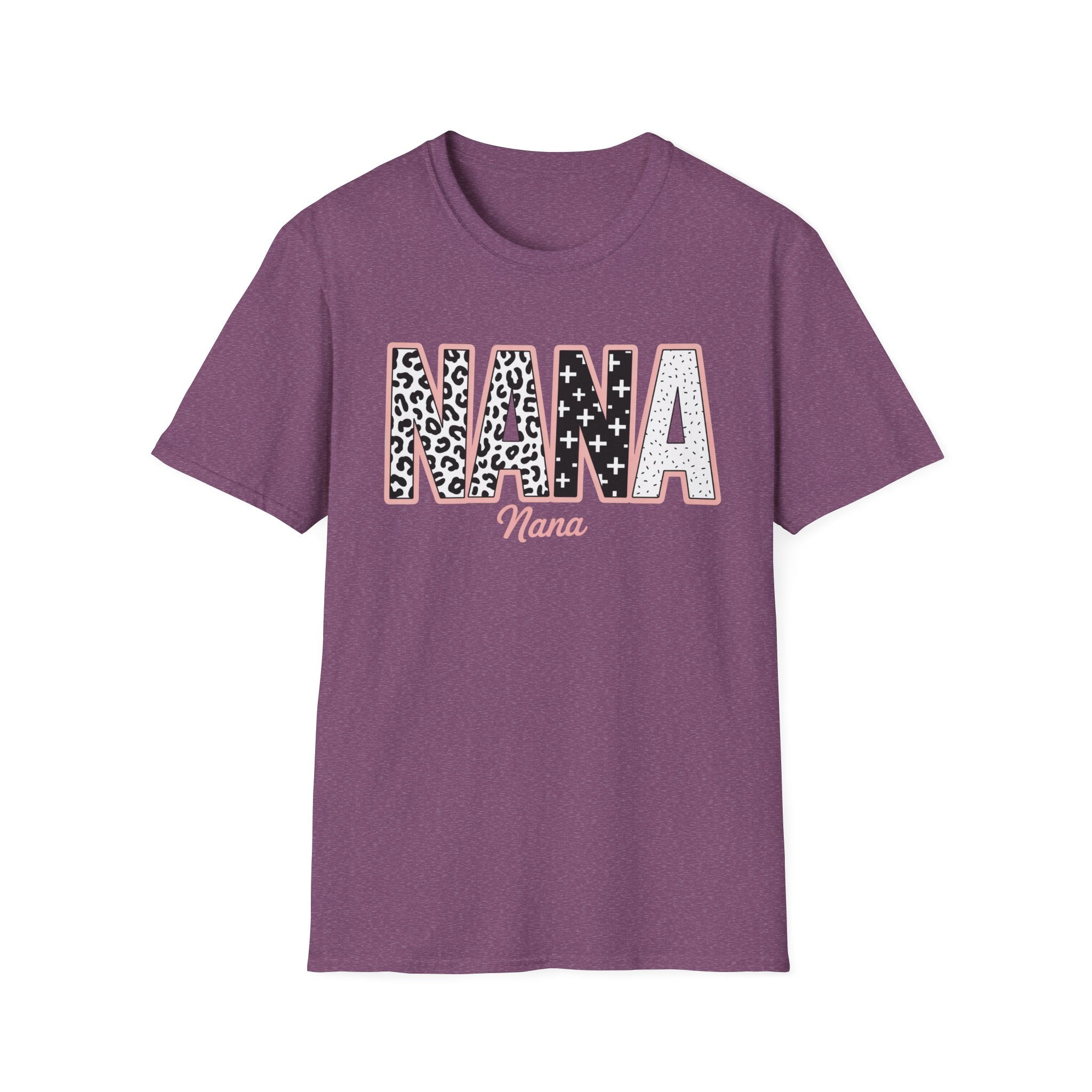 Nana Leopard & Stars T-Shirt — Personalized 'Nana' Graphic Tee for Grandmothers
