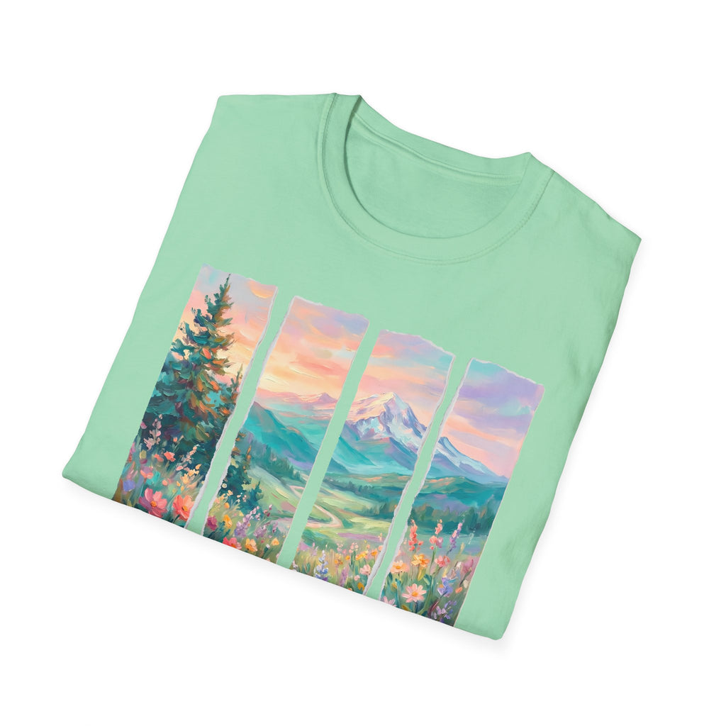 Mountain Sunrise Scenic T-Shirt – "The World Is A Wonderful Place" Nature Tee