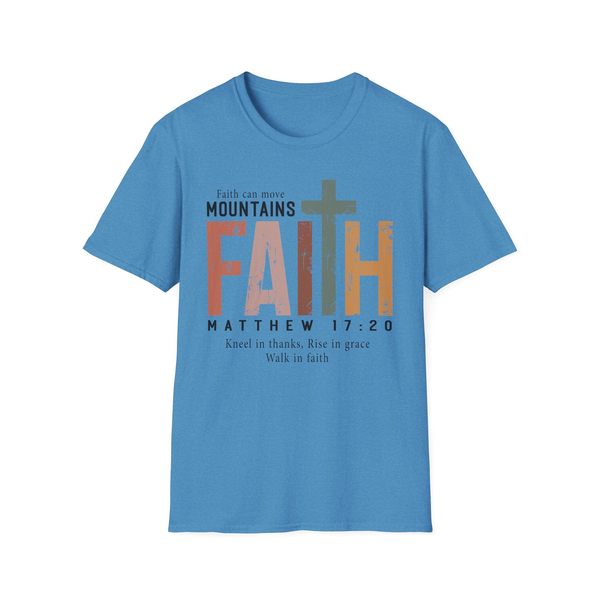 Faith Mountains T-Shirt — Matthew 17:20 Christian Inspirational Tee