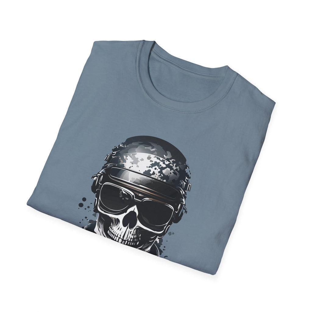 Skull Soldier Graphic T-Shirt — Tactical Skull Helmet Design