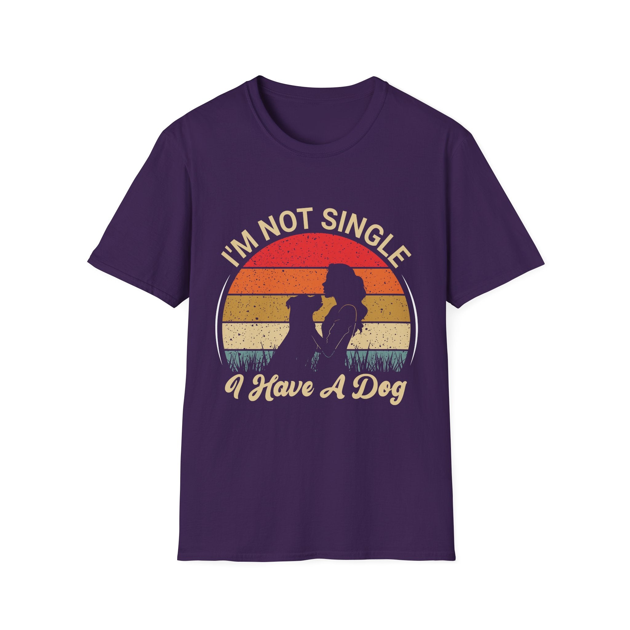 I’m Not Single I Have A Dog T-Shirt — Retro Sunset Dog Lover Tee