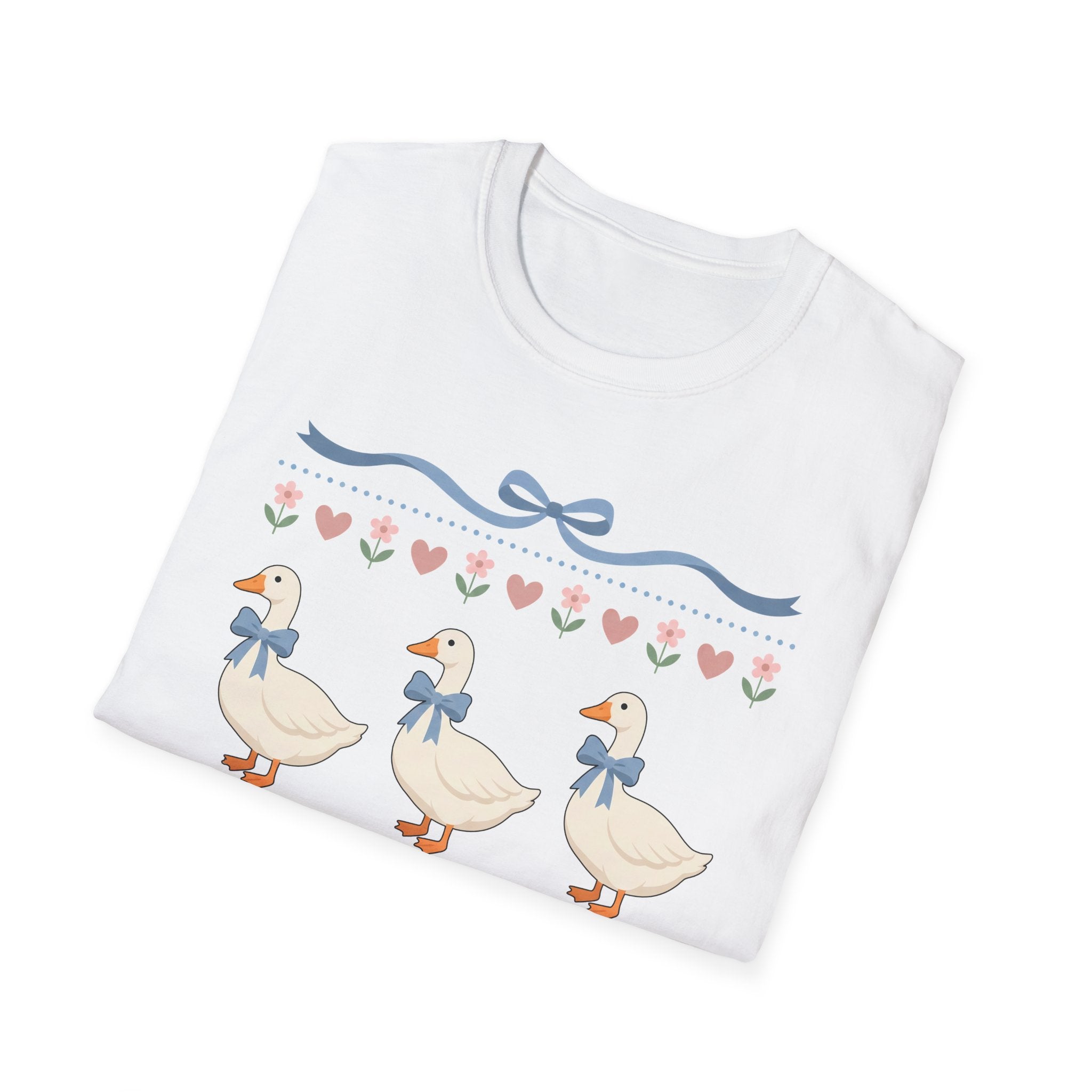 Duck Trio Tee — Cute Pastel Ducks with Bows Spring/Summer Graphic T-Shirt