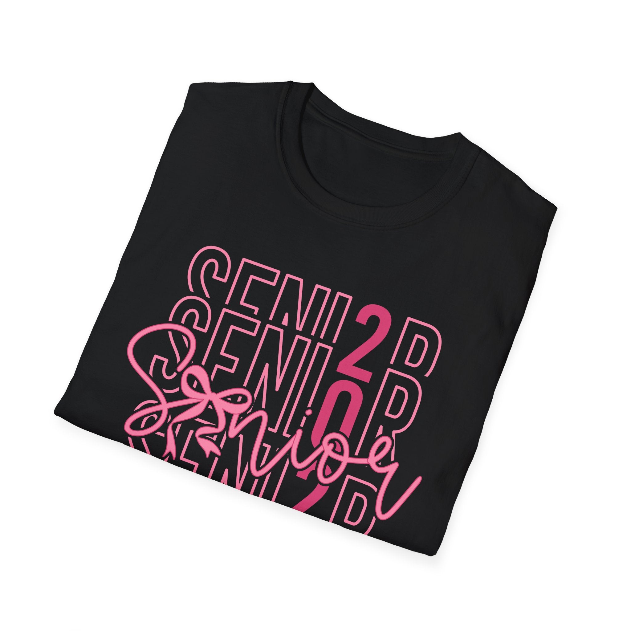 Senior 2026 T-Shirt — Pink Script Graduation Tee