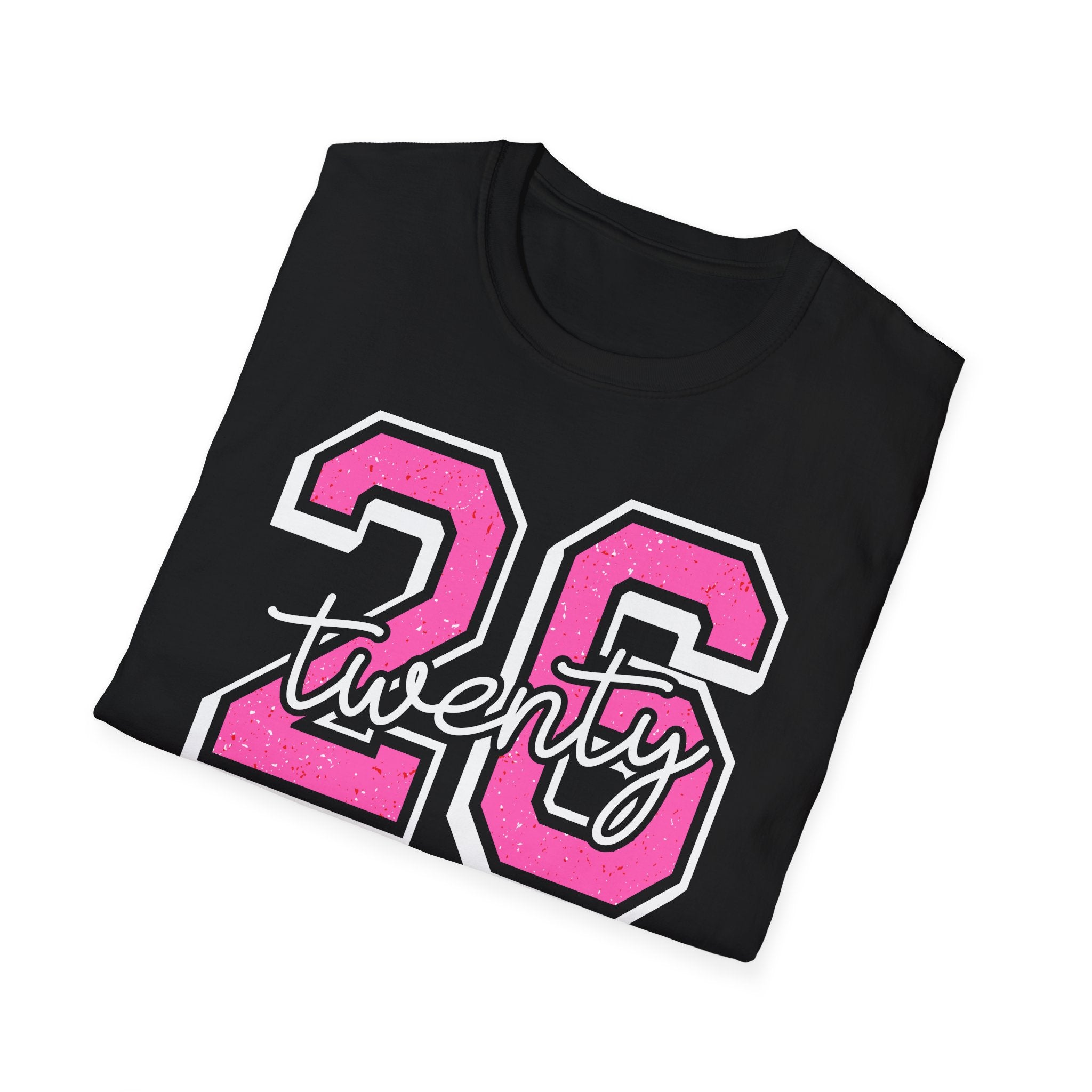 Senior Class of 26 T-Shirt — "twenty 26" Pink Varsity Senior Tee