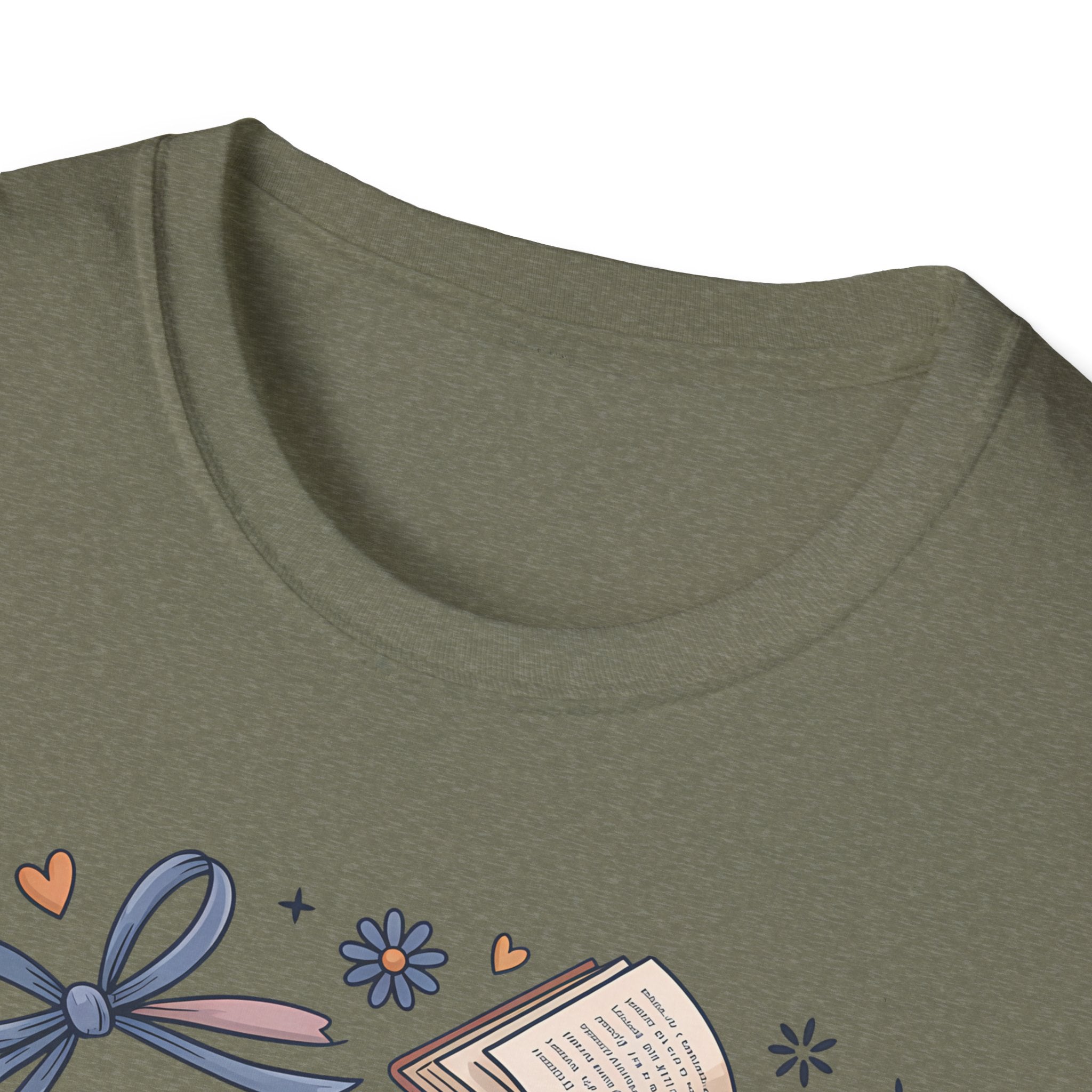T-Shirt — "Just One More Chapter" Book Lover Tee with Glasses & Coffee
