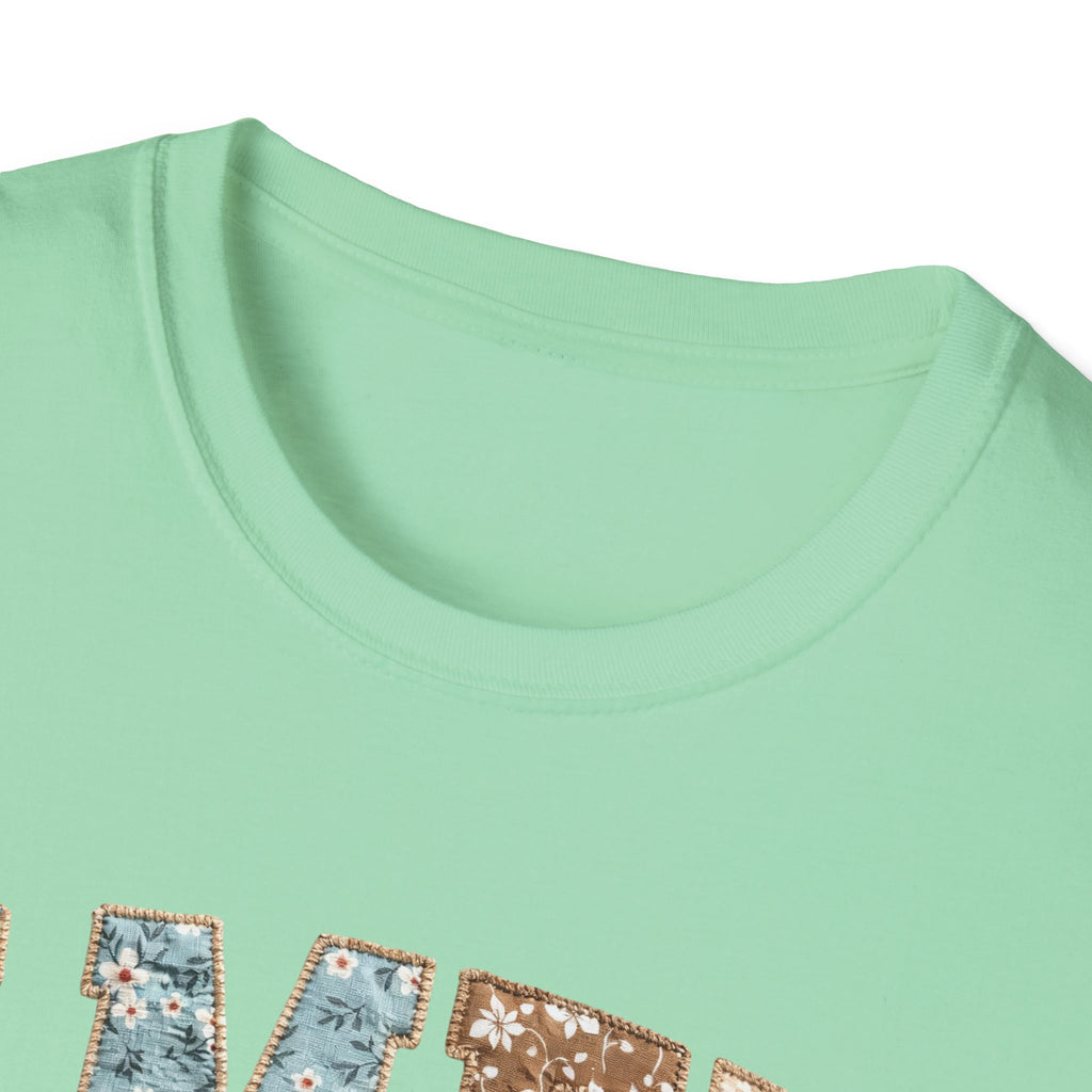 Amen Floral T-Shirt — Vintage Patchwork Faith Tee
